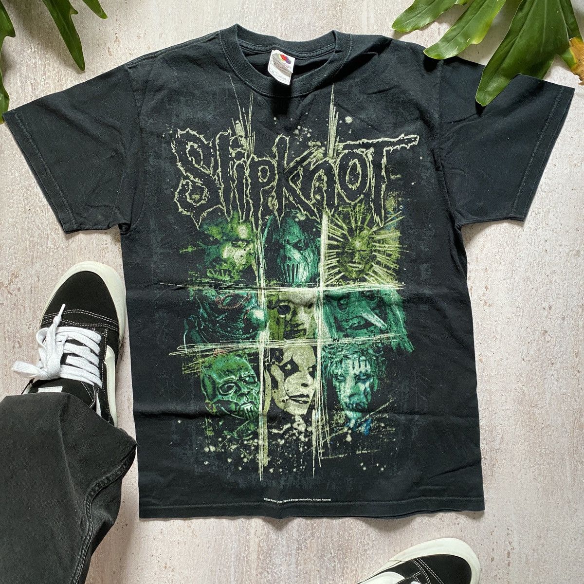 Band Tees × Vintage VINTAGE Y2K SLIPKNOT FADED ALL IVER PRINTED RARE T SHIRT 28 Size US M / EU 48-50 / 2 - 3 Thumbnail
