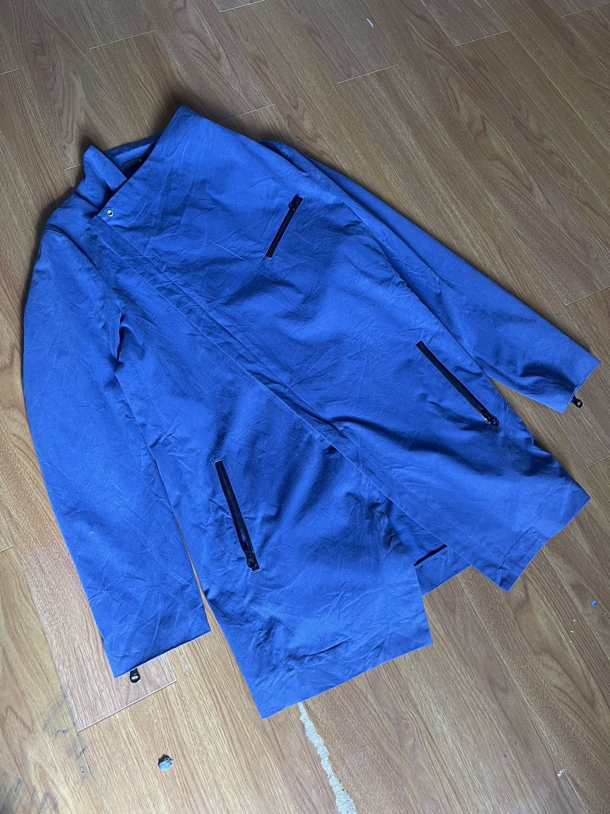 If Six Was Nine THE ♰ TWELVE ♰ Asymmetrical Wrap Coat In Blue Size M / US 6-8 / IT 42-44 - 10 Thumbnail