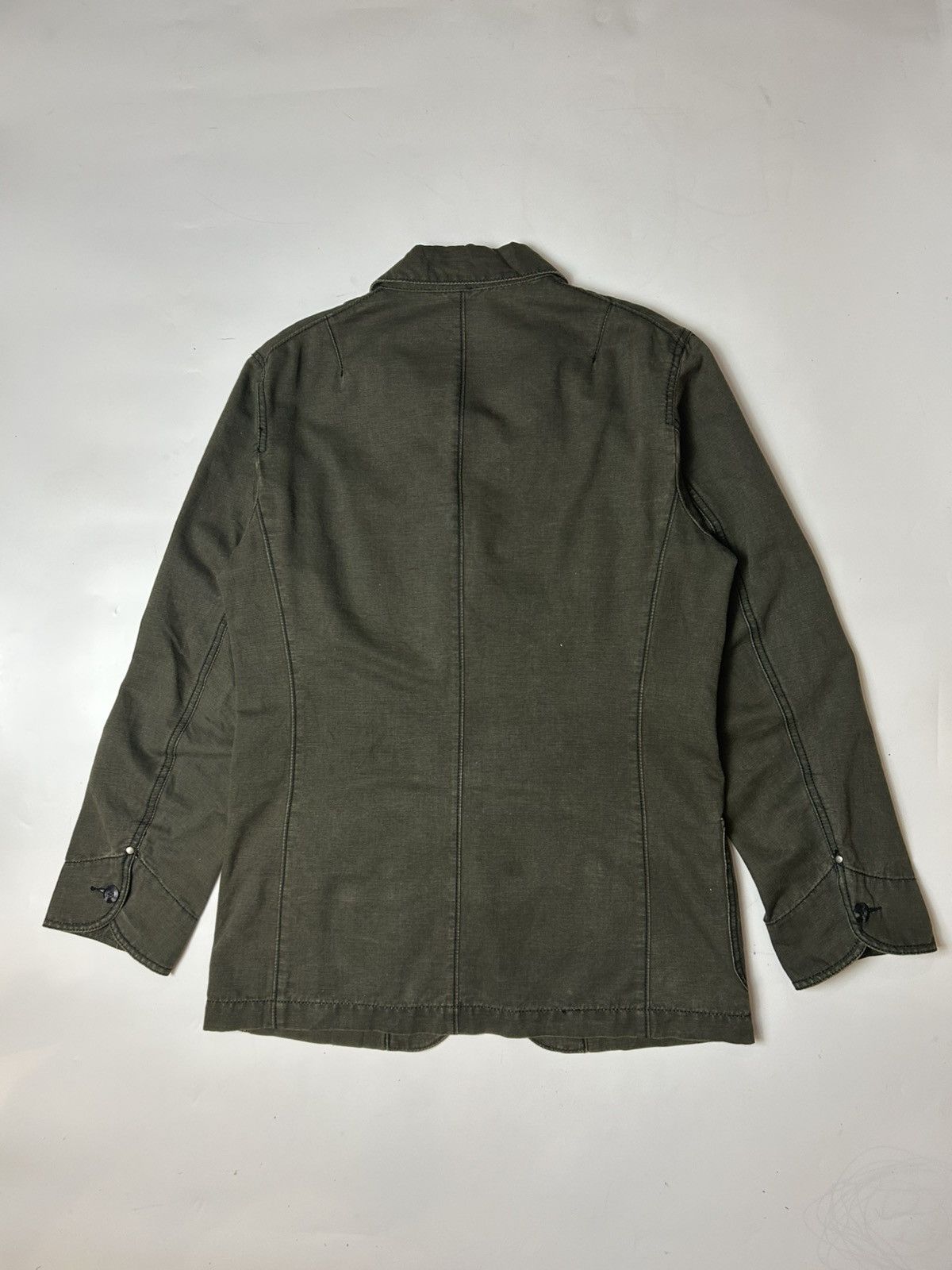 Japanese Brand × Vintage SPIN ARMY GREEN WORK JACKET Size US L / EU 52-54 / 3 - 4 Thumbnail