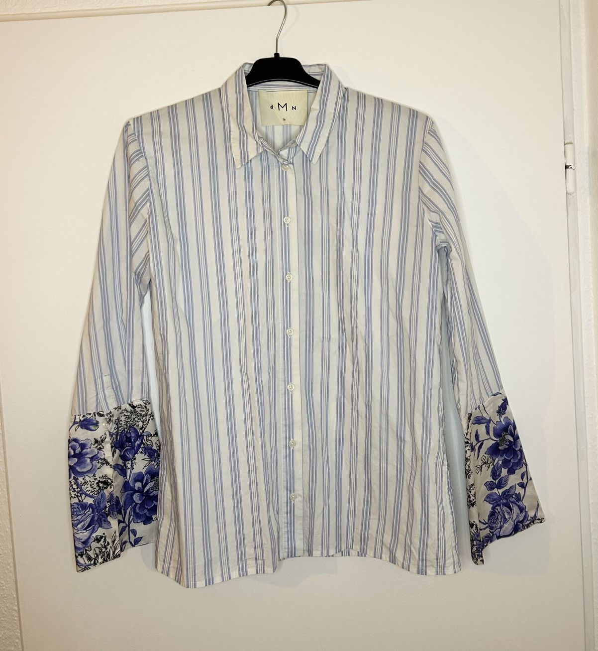 Other DMN Demeure Striped Shirt - Floral Cuff Details - Size 38/M Size M / US 6-8 / IT 42-44 - 7 Thumbnail