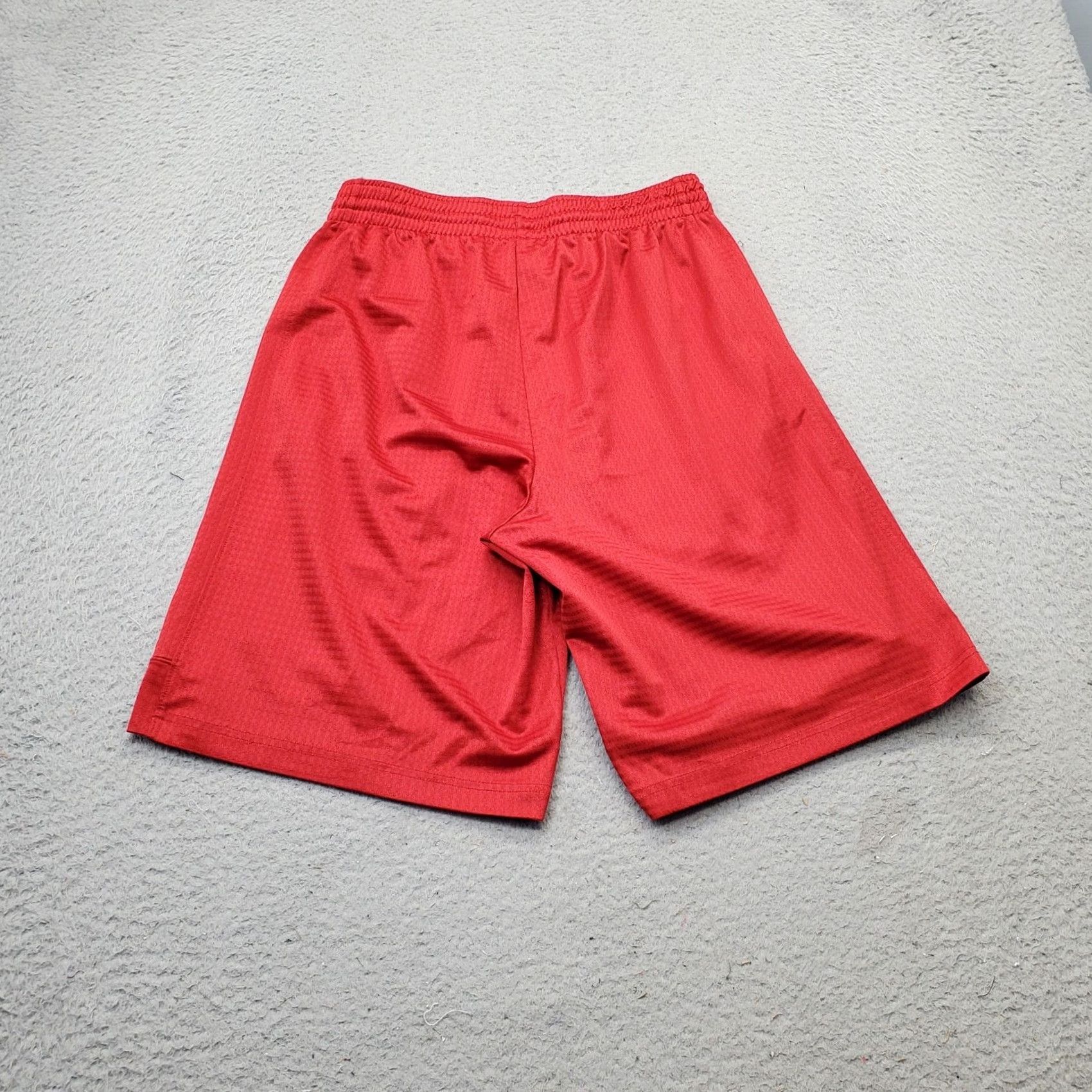 Nike Nike Activewear Shorts Mens M Red Solid Elastic Pull On Swoosh Logo Size US 31 - 2 Thumbnail