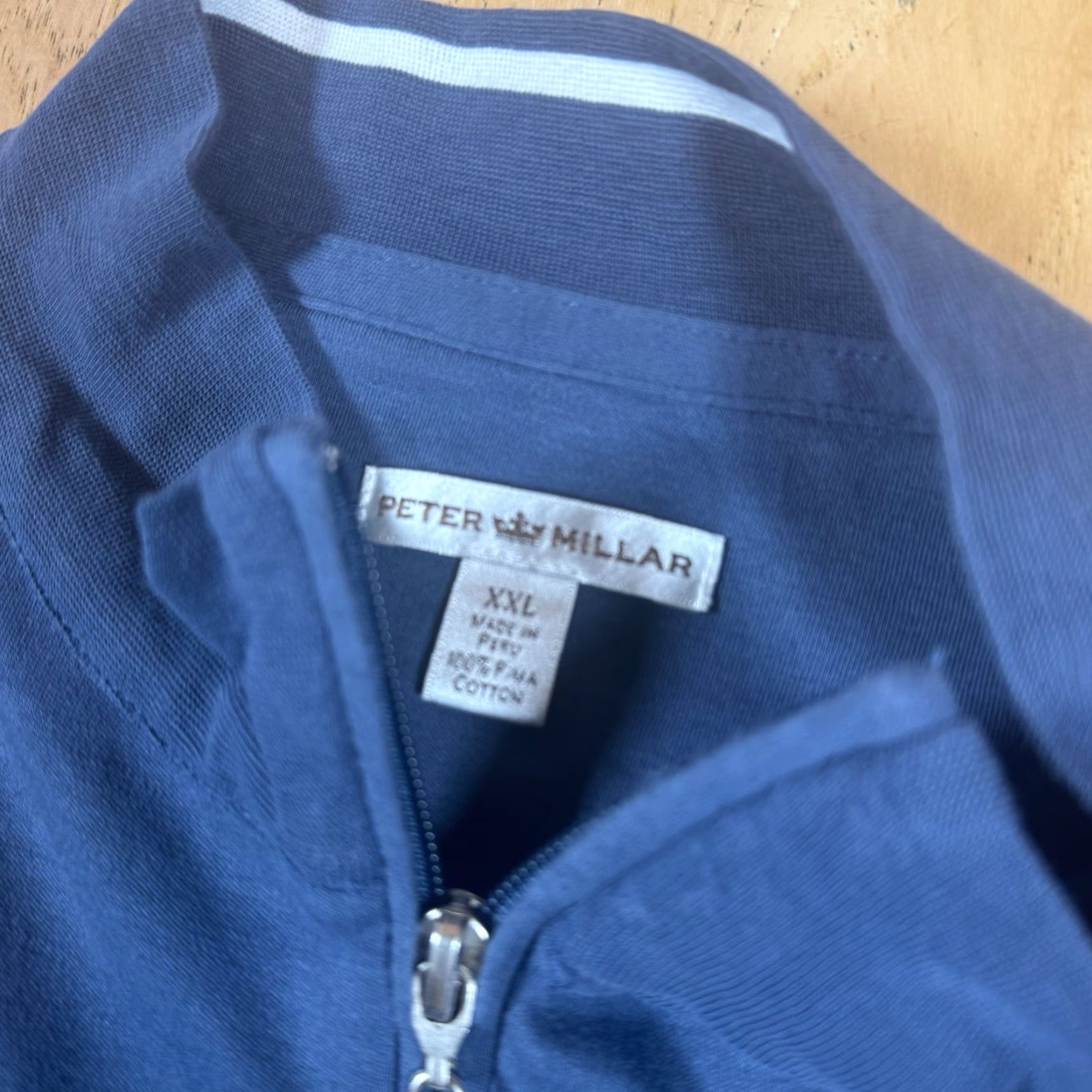 Peter Millar Peter Millar Sweater 1/4 Zip Pullover 2XL Navy Blue Mens Casual Golf Blue Size US XXL / EU 58 / 5 - 3 Thumbnail