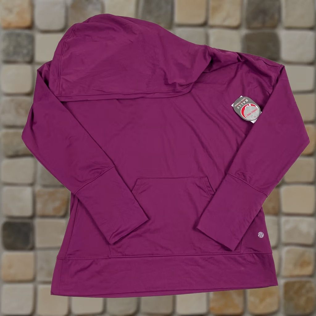 Bally Bally Hoodie Womens Medium Purple Lightweight Long Sleeve Pullover - Workout Apparel Size M / US 6-8 / IT 42-44 - 1 Thumbnail