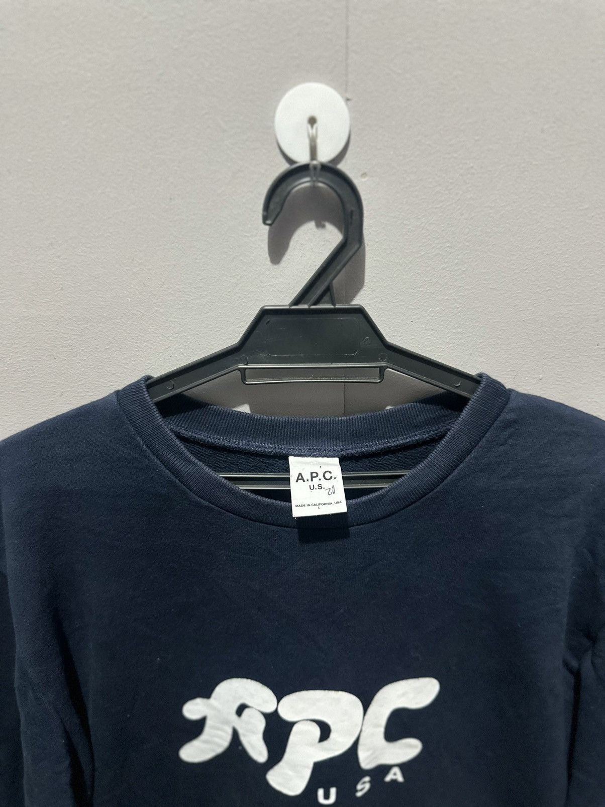 A.P.C. × Vintage Vintage A.P.C Crewneck Sweatshirt Size US L / EU 52-54 / 3 - 4 Thumbnail