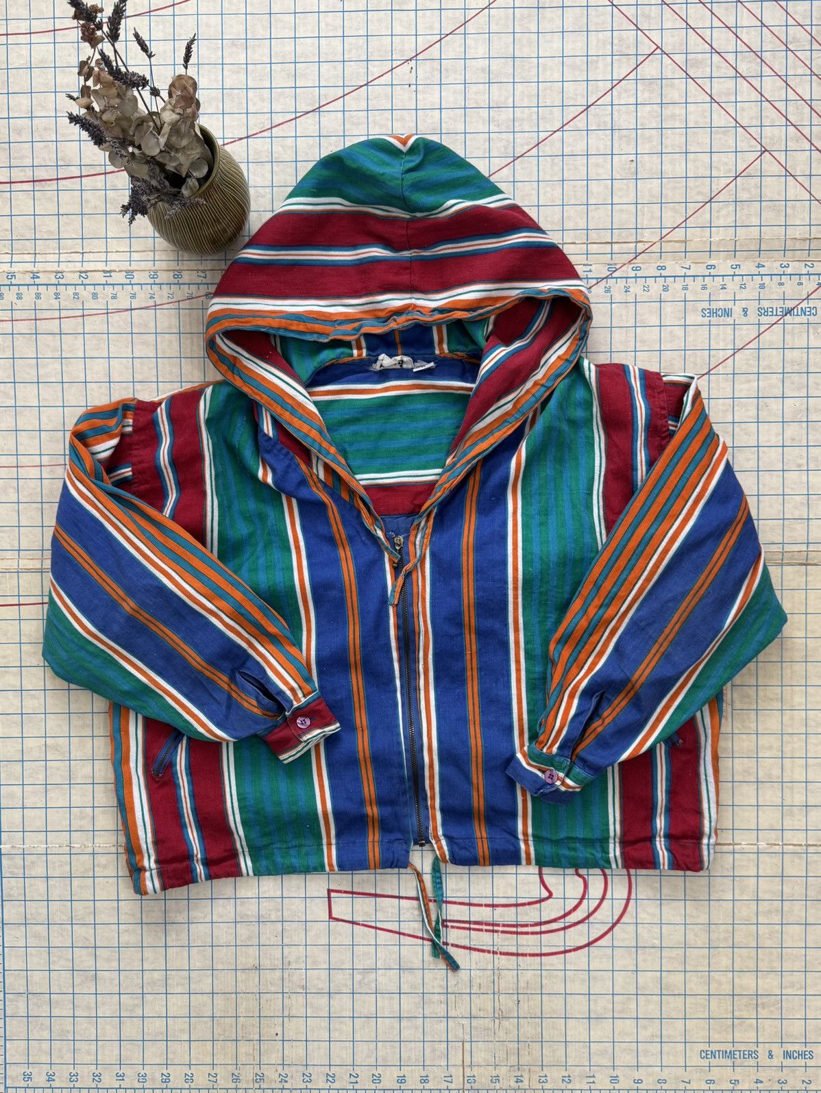 Vintage Vintage Regard! Striped Lightweight Cropped Fit Jacket Women Size M / US 6-8 / IT 42-44 - 7 Thumbnail