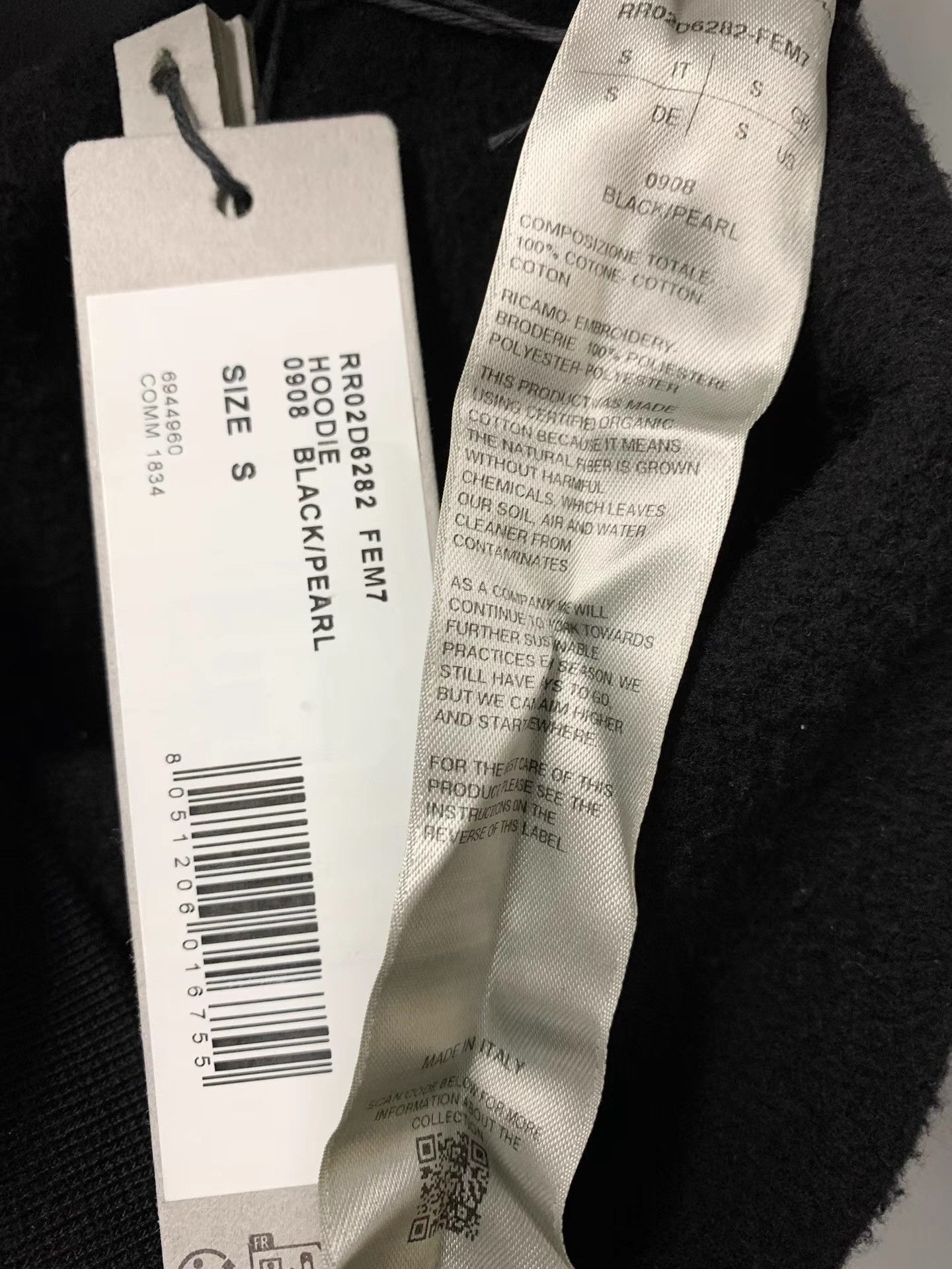 Rick Owens Rick Owens 24FW Mainline Embroidered Hoodie K34 Size US S / EU 44-46 / 1 - 5 Thumbnail