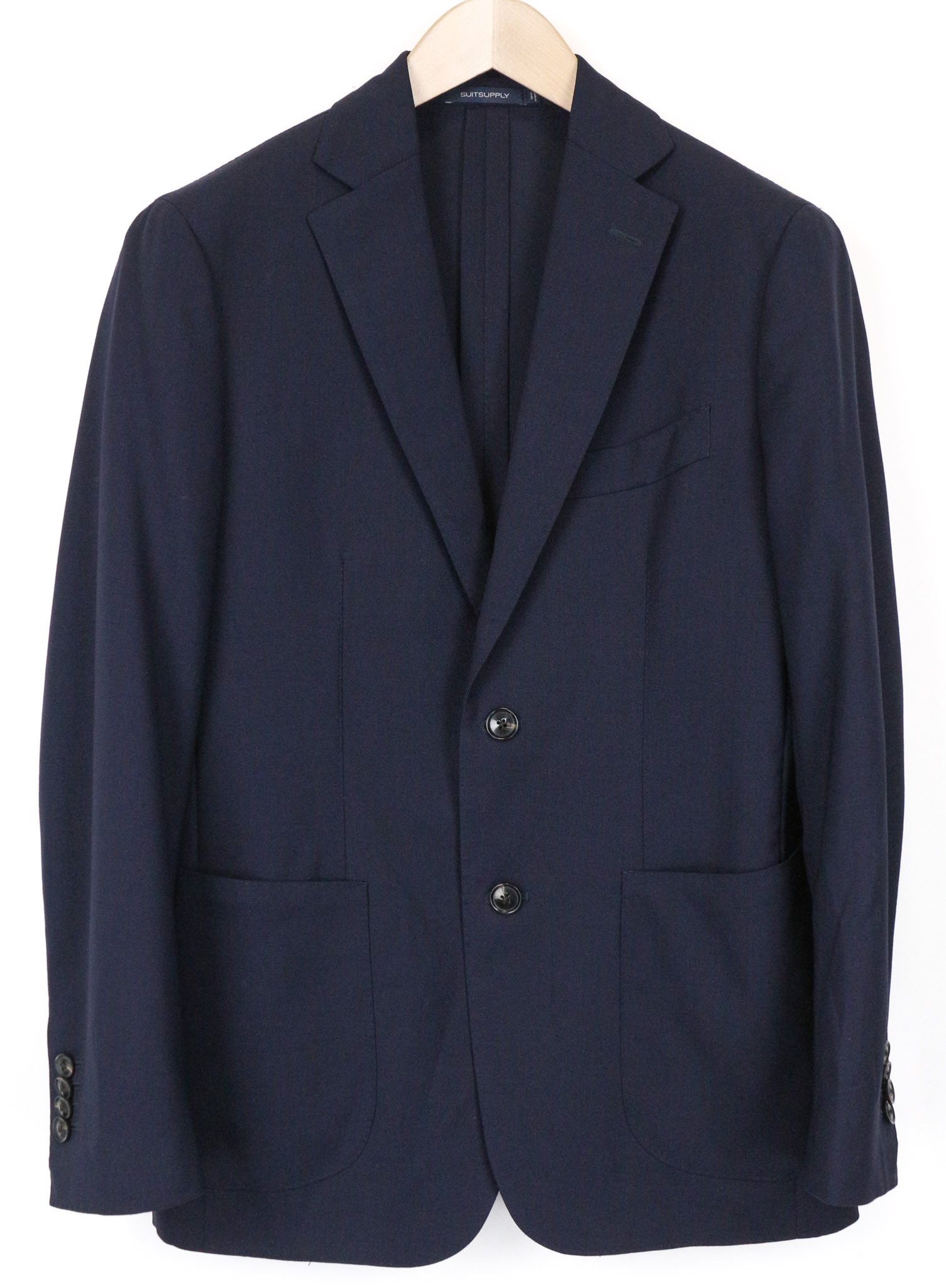 Suitsupply HAVANA TRAVELLER UK36S Wool Blue Unlined 2 Piece 77734 Size 36S - 2 Thumbnail
