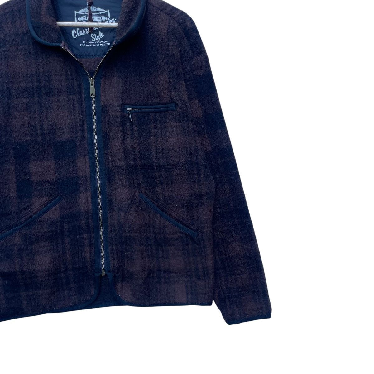 Blue Blue Japan 💥Japanese Brand 90s Ixix Checked Shadow Plaid Wool jacket Size US M / EU 48-50 / 2 - 5 Thumbnail