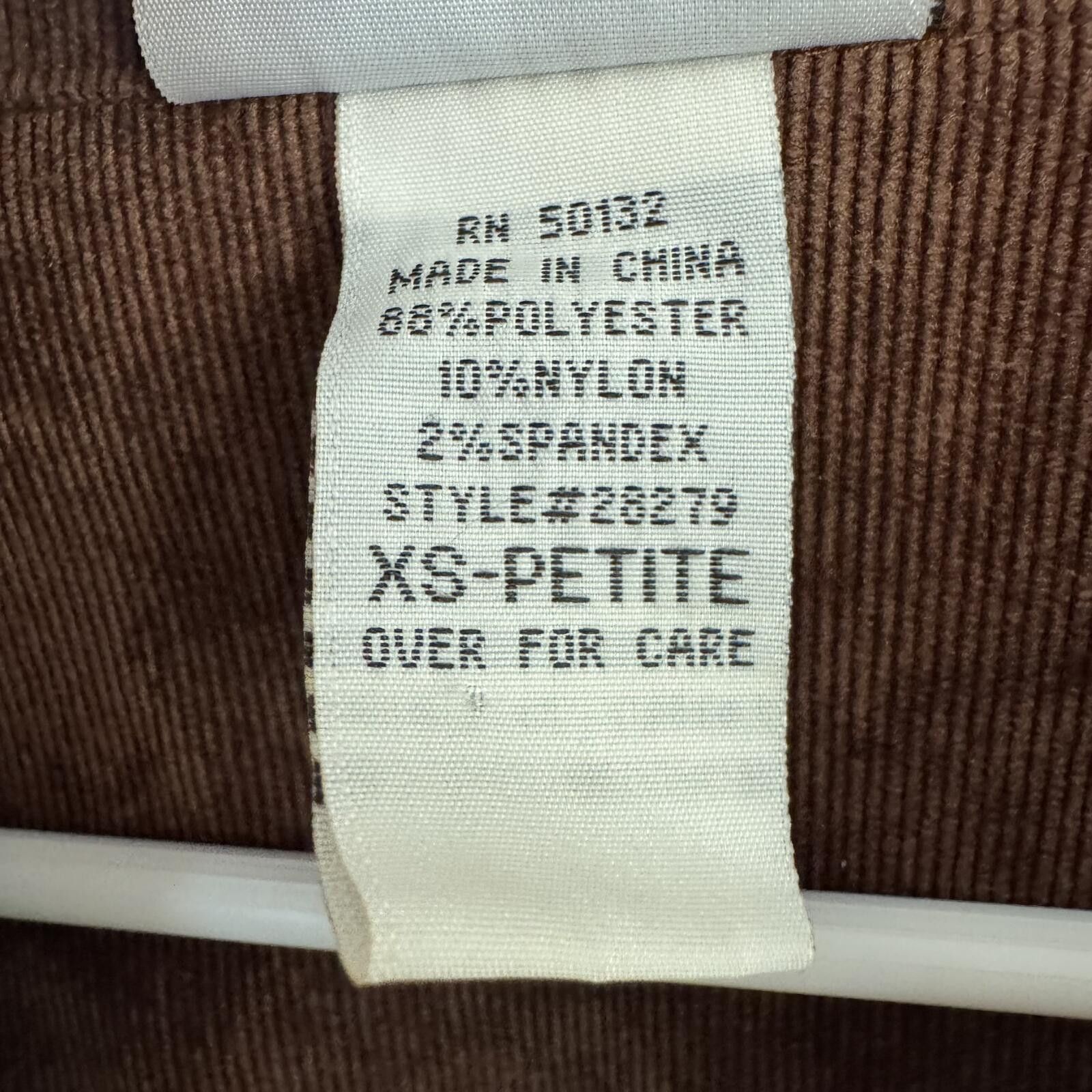 Other BonWorth Stud Brown Corduroy Zip-Up Jacket-XS-P Size XS / US 0-2 / IT 36-38 - 4 Thumbnail