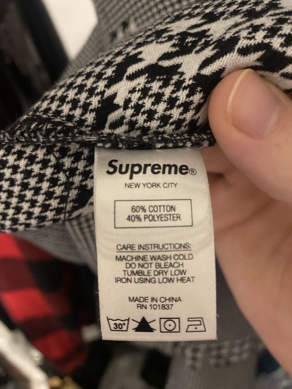 Supreme Supreme Houndstooth Logos Snap Front Jacket (Fall 2020) L Size US L / EU 52-54 / 3 - 5 Thumbnail