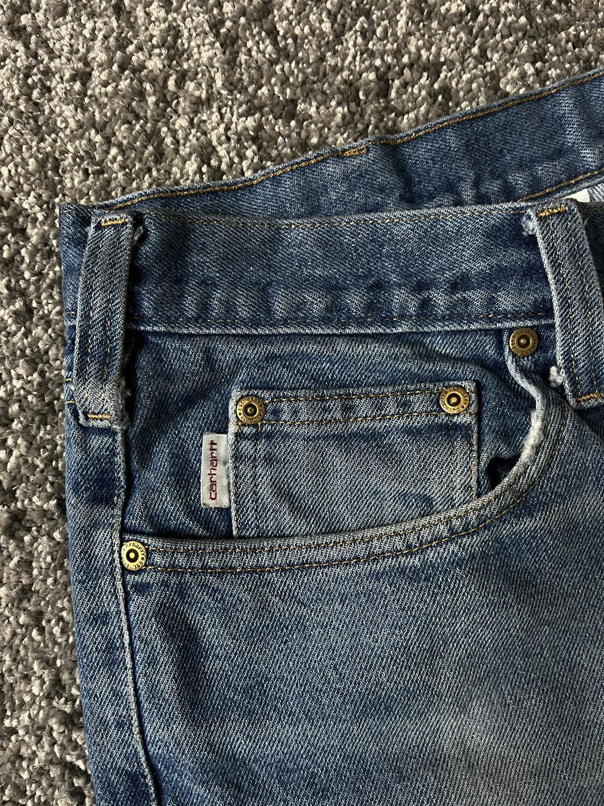 Carhartt × Vintage Vintage 90’s Carhartt Thrashed Jeans Size US 32 / EU 48 - 16 Thumbnail