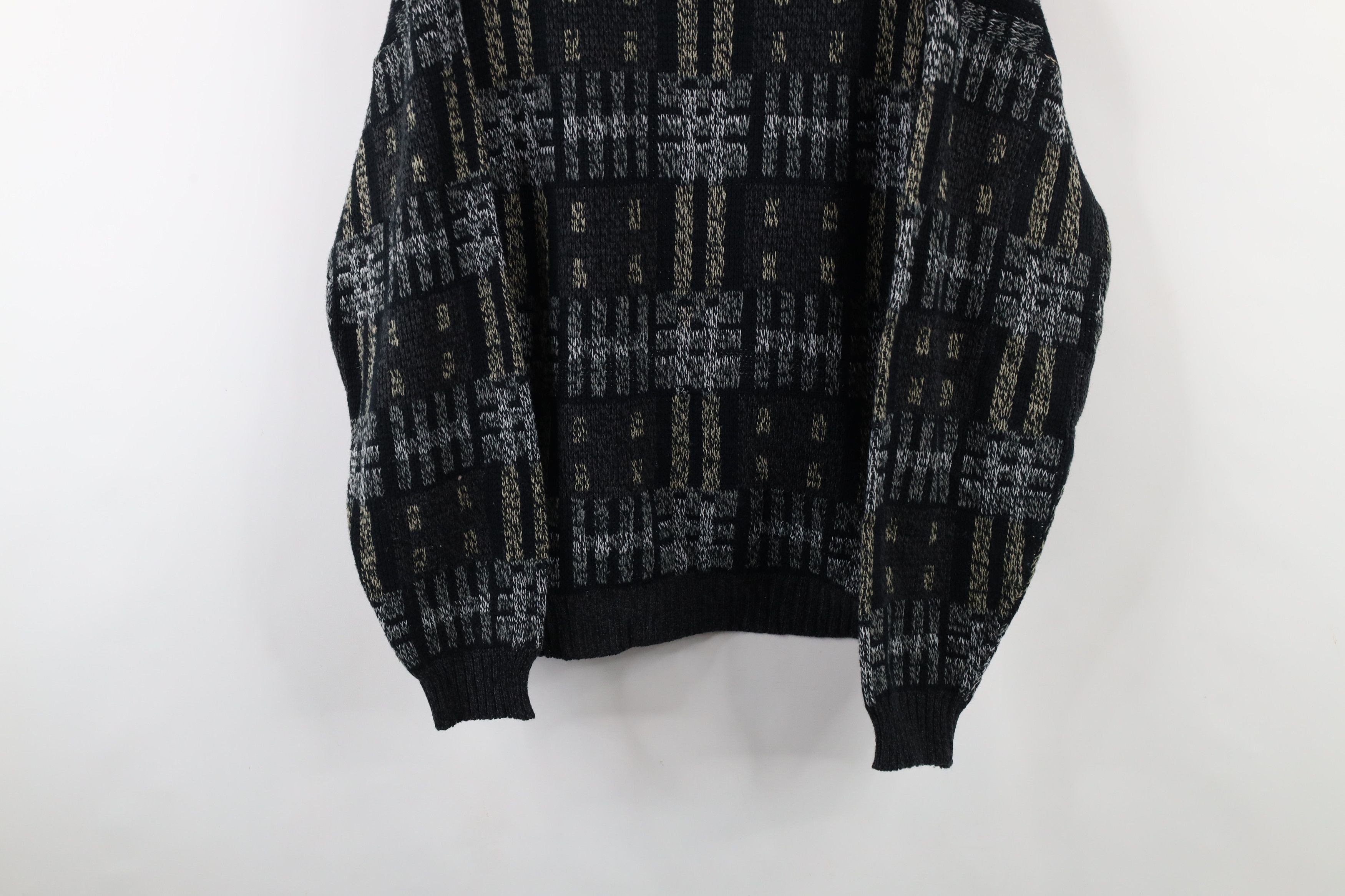 Vintage Vintage 90s Coogi Style Checkered Knit Dad Sweater Size US L / EU 52-54 / 3 - 3 Thumbnail