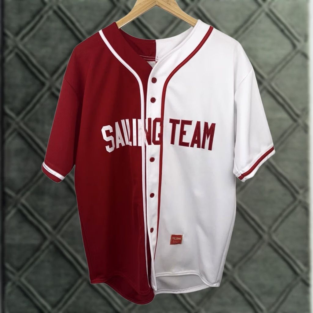 Vintage Lil Yachty Sailing Team Baseball Jersey T-Shirt Size L RED Men RARE Size US L / EU 52-54 / 3 - 1 Thumbnail