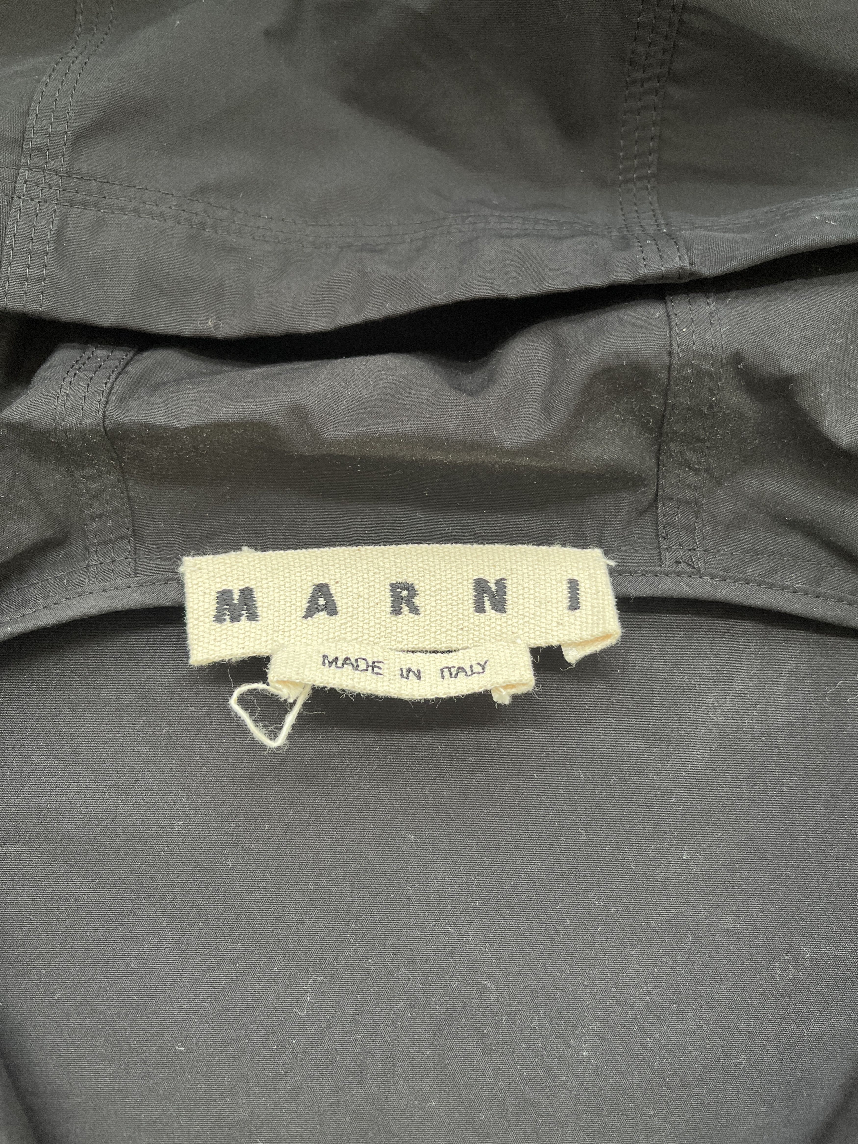 Marni Marni Quarter-Zip Cotton Canvas Hooded Overcoat Size US XL / EU 56 / 4 - 3 Thumbnail