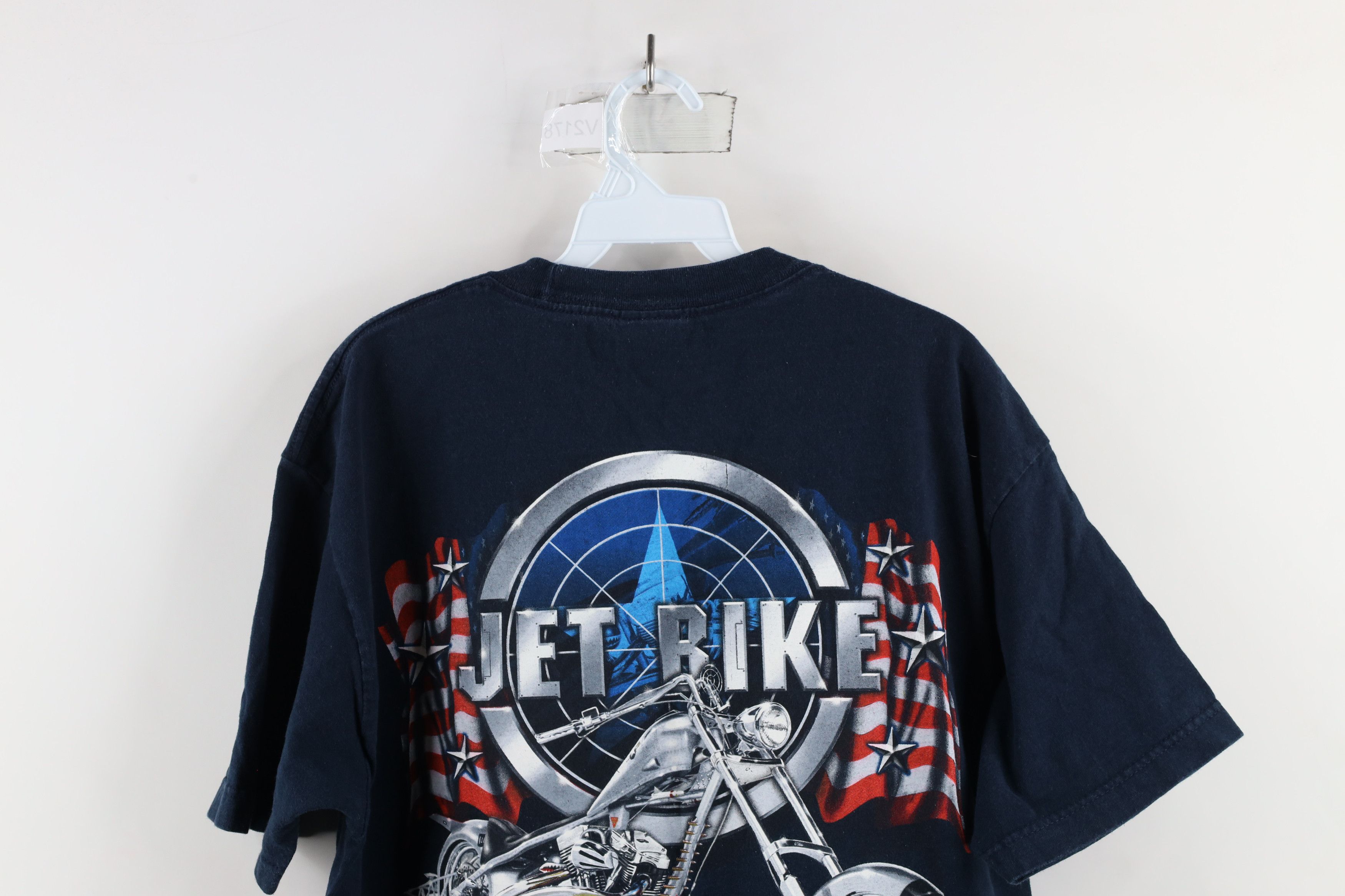 Vintage Vintage Y2K 2003 Chopper Jet Bike Motorcycle T-Shirt Blue Size US L / EU 52-54 / 3 - 11 Thumbnail