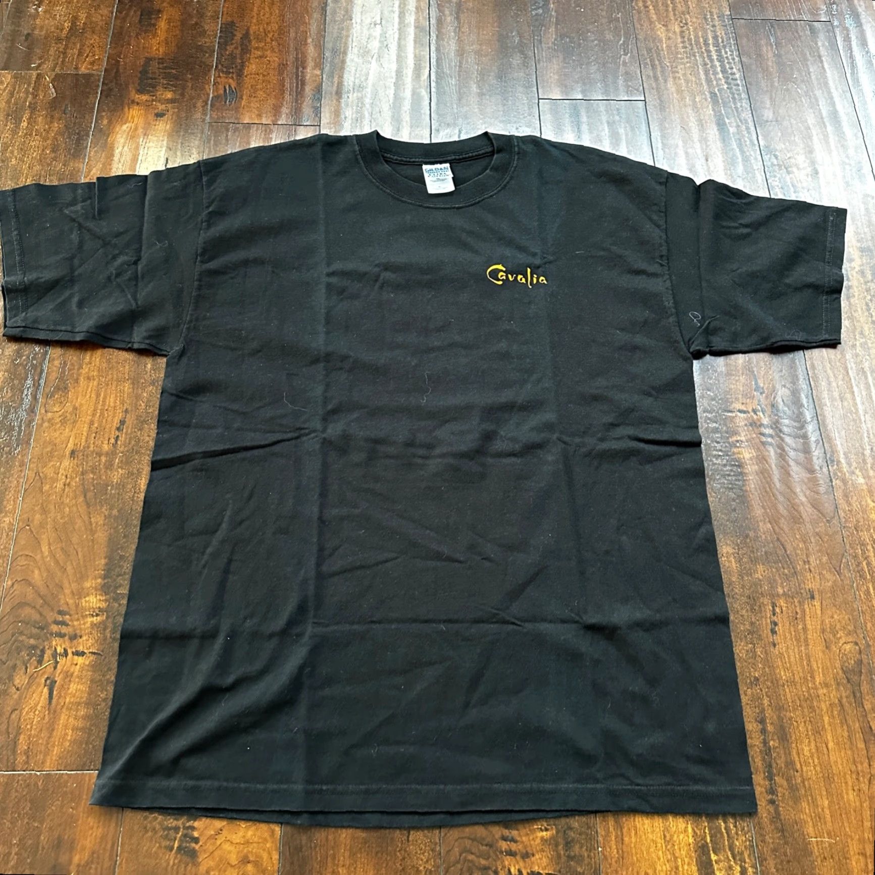 Gildan Cavalia T-Shirt Black XL Vintage Gildan Men Crew Neck Short Sleeve Rock Band Love Animals 70s 80s 90s Vintage Shirts Size US XL / EU 56 / 4 - 5 Thumbnail