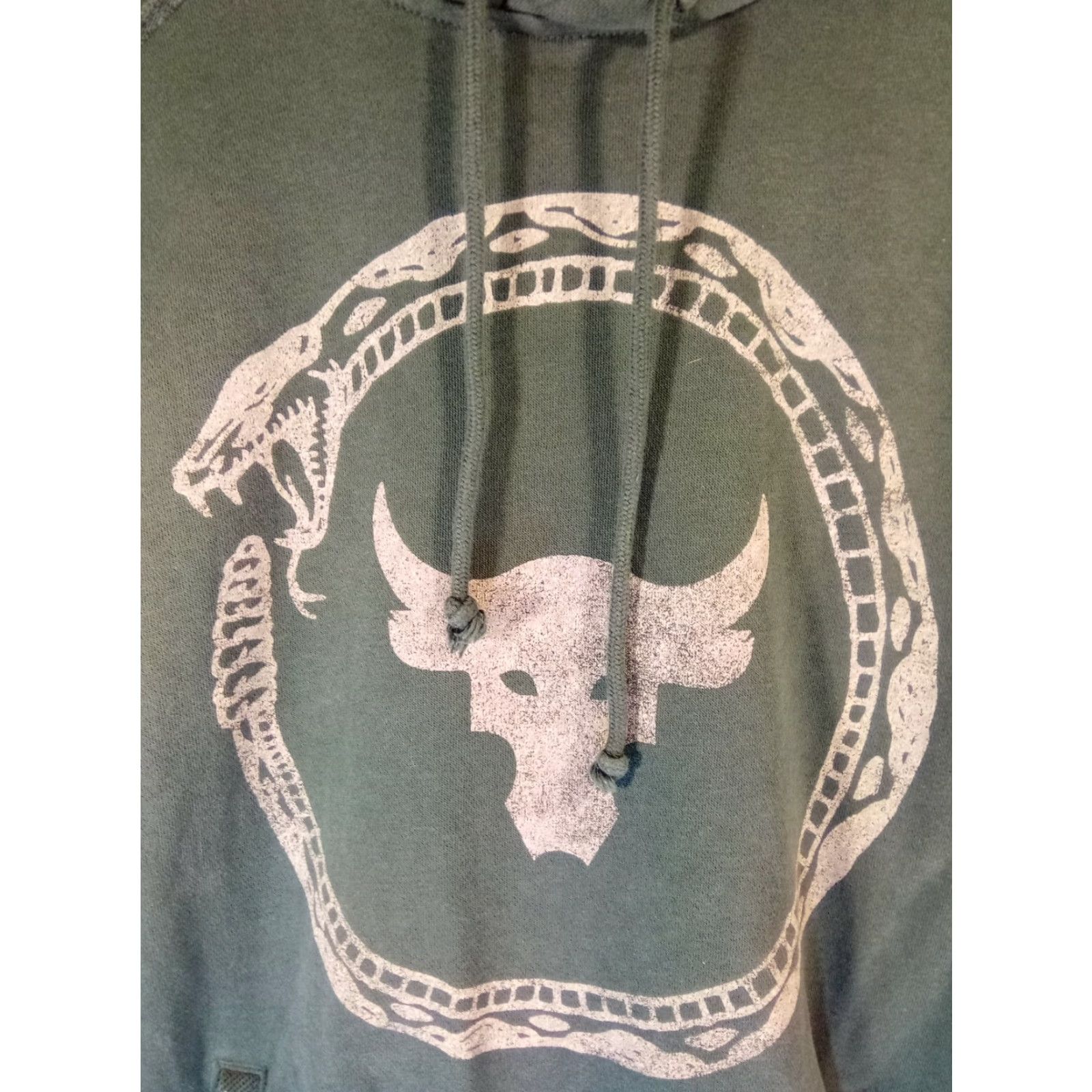 Under Armour Under Armour Loose Fit Hoodie Green M Western Graphic Print Bull Longhorn Pullover Mens Casual Activewear Size US M / EU 48-50 / 2 - 3 Thumbnail