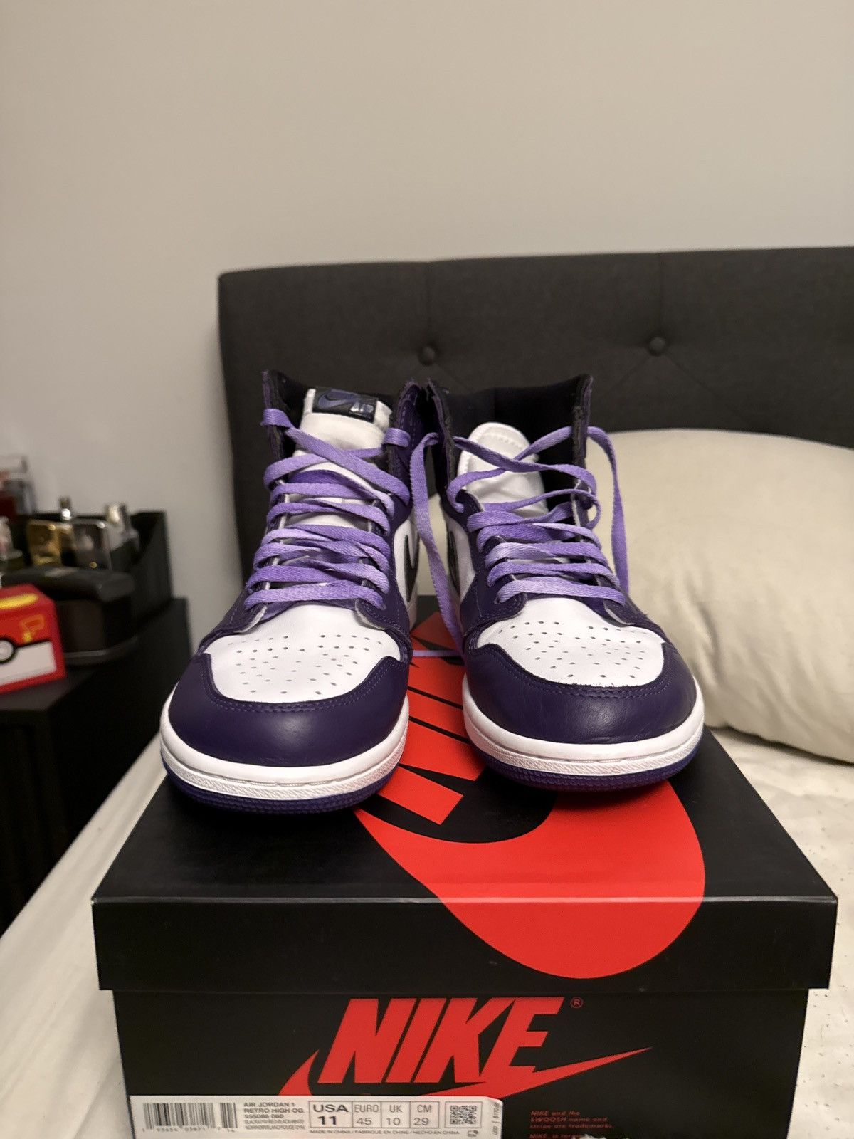 Jordan Brand × Nike Jordan 1 Court Purple 2.0 Sz11 Size US 11 / EU 44 - 3 Thumbnail