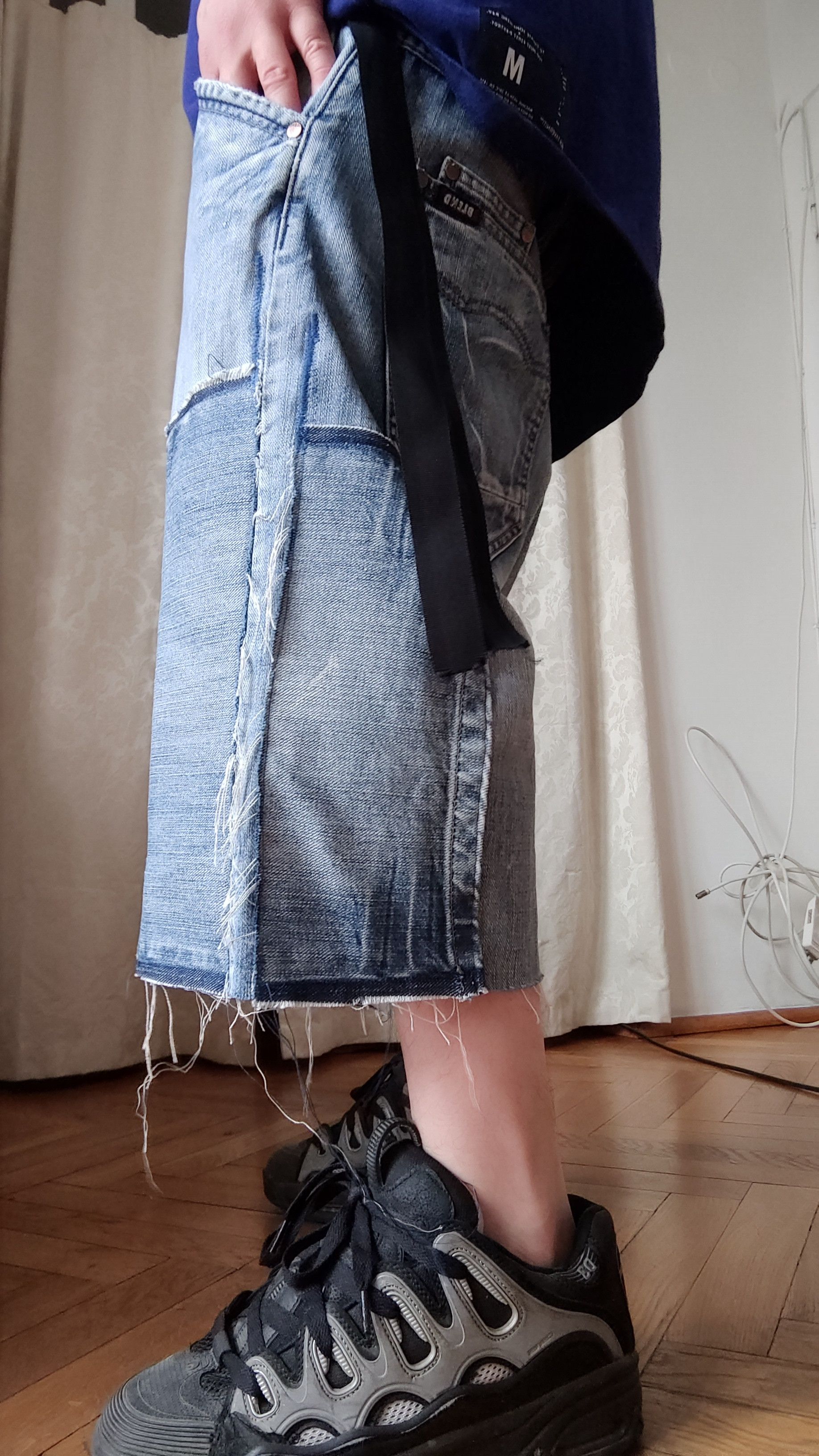 Japanese Brand × Vintage Custom Reworked Shorts Pants Reconstruct Loose Grunge Baggy Size US 33 - 4 Thumbnail