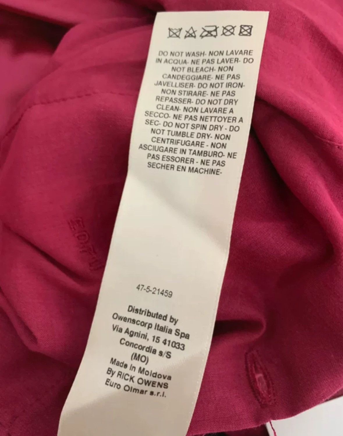 Rick Owens Rick Owens Burgundy Red Sheepskin Tail Motorcycle Jacket Size US XS / EU 42 / 0 - 9 Thumbnail