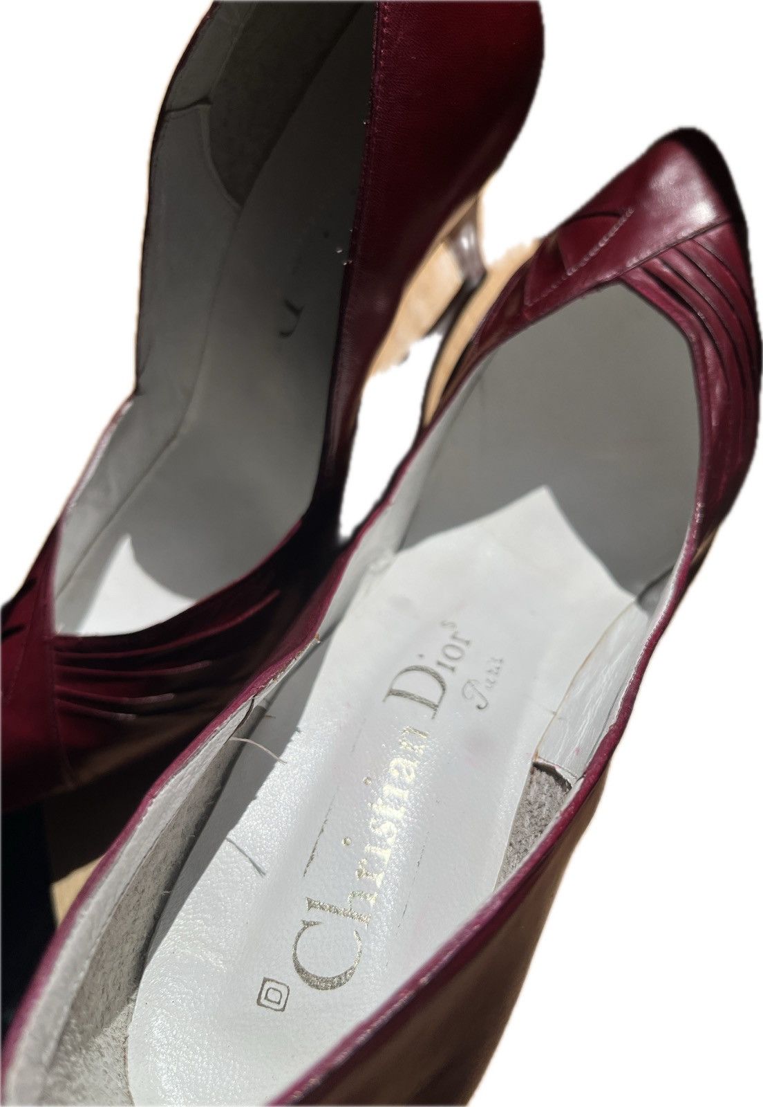 Dior Vintage red leather Dior heels Size US 5.5 / IT 35.5 - 10 Thumbnail