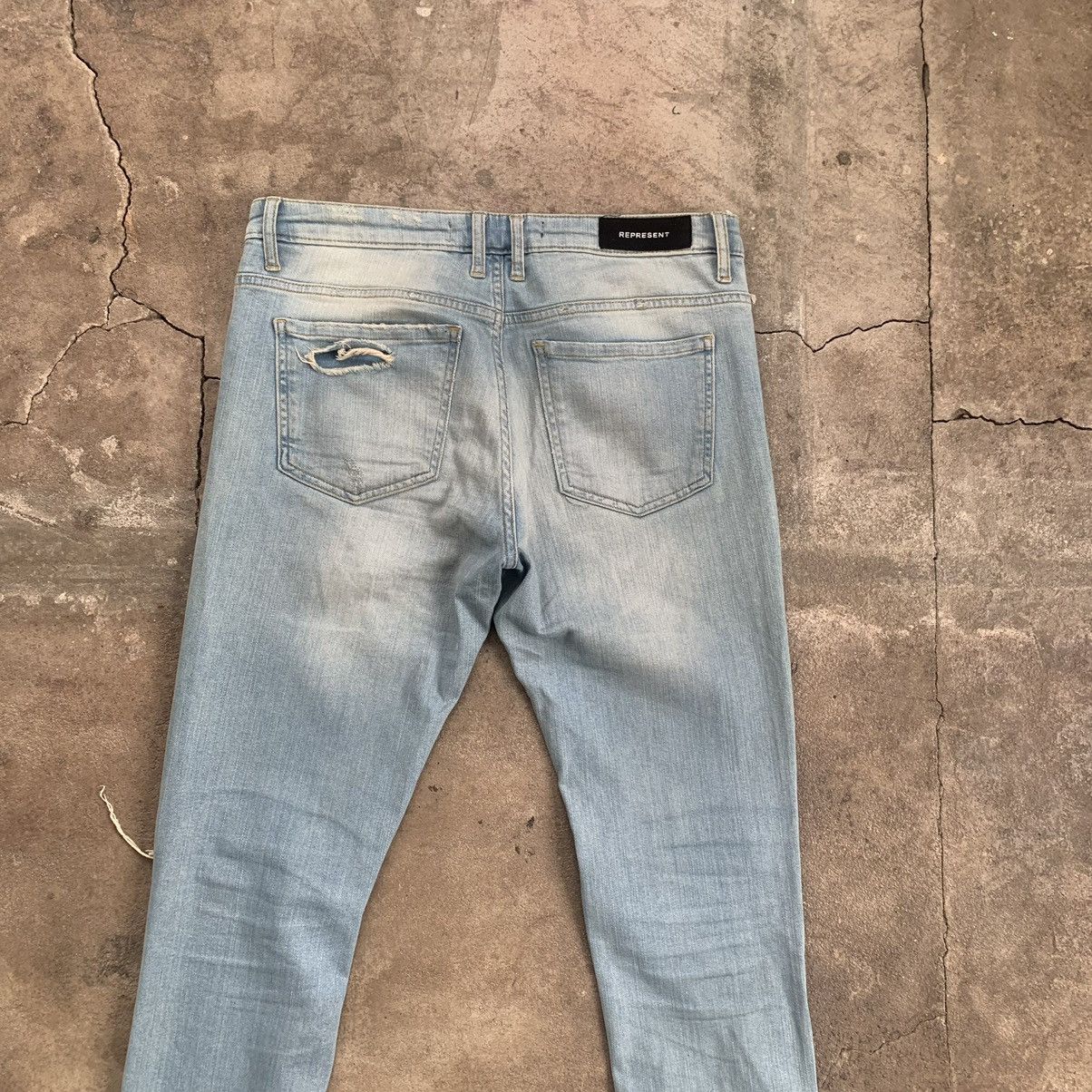 Represent Clo. Represent Knee Destroyer denim indigo jeans pants Size US 30 / EU 46 - 8 Thumbnail