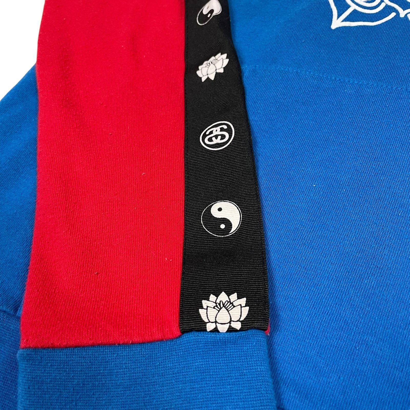 Stussy Stussy Womens Blue Red Pockets Long Sleeve Pullover Hoodie S Size S / US 4 / IT 40 - 4 Thumbnail