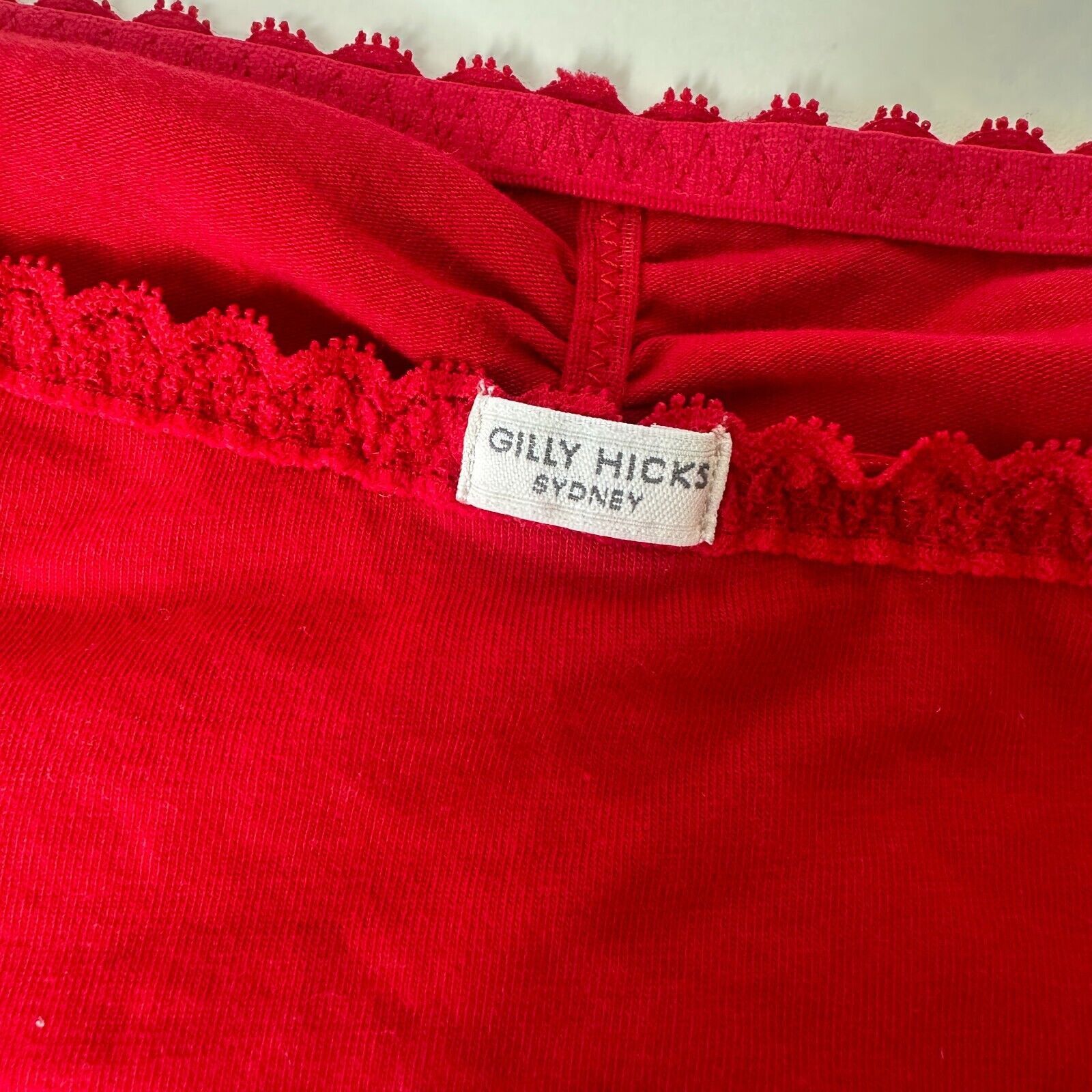 Other Gilly Hicks Bright Red Lace Design Relaxed Bandeau Top Large Size L / US 10 / IT 46 - 5 Thumbnail