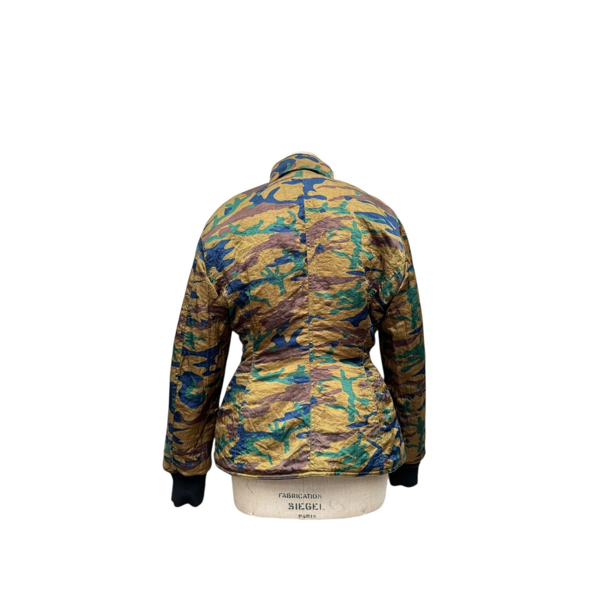 Jean Paul Gaultier 1990s Reversible Camouflage & Black Fitted Jacket Size XL / US 12-14 / IT 48-50 - 7 Thumbnail