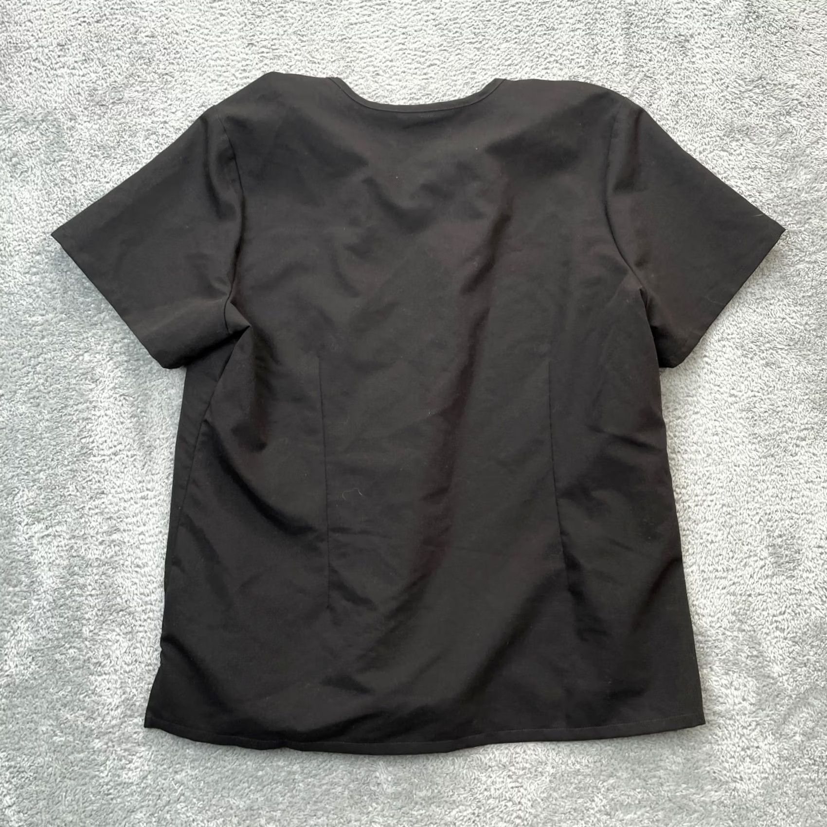 Logo 7 FIGS Top Womens XL Black Catarina Scrub Logo Stretch Medical Healthcare Size XL / US 12-14 / IT 48-50 - 2 Thumbnail