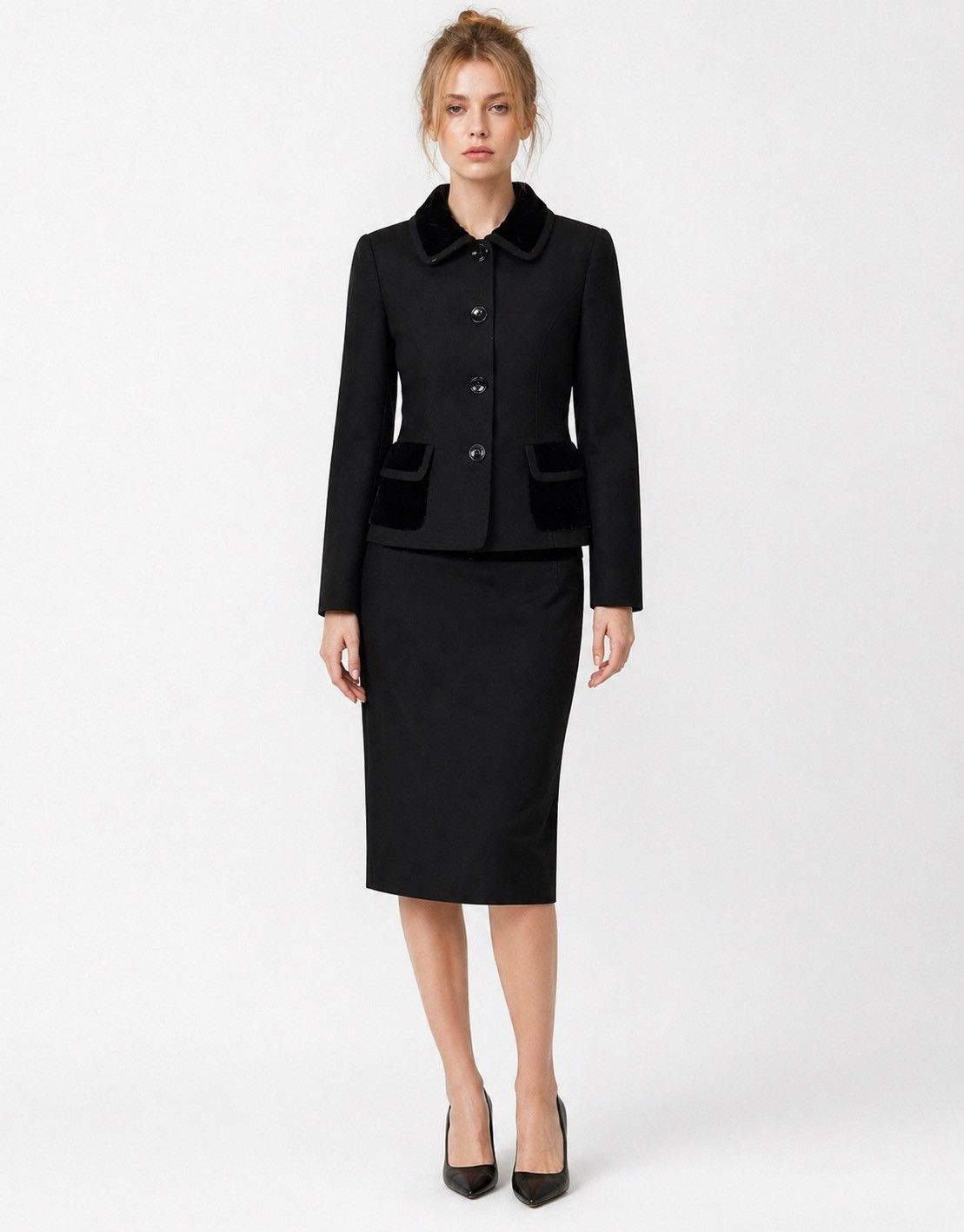 Dolce & Gabbana Authentic Dolce & Gabbana Wool Black Suit Size 44 / M - L Size M / US 6-8 / IT 42-44 - 3 Thumbnail