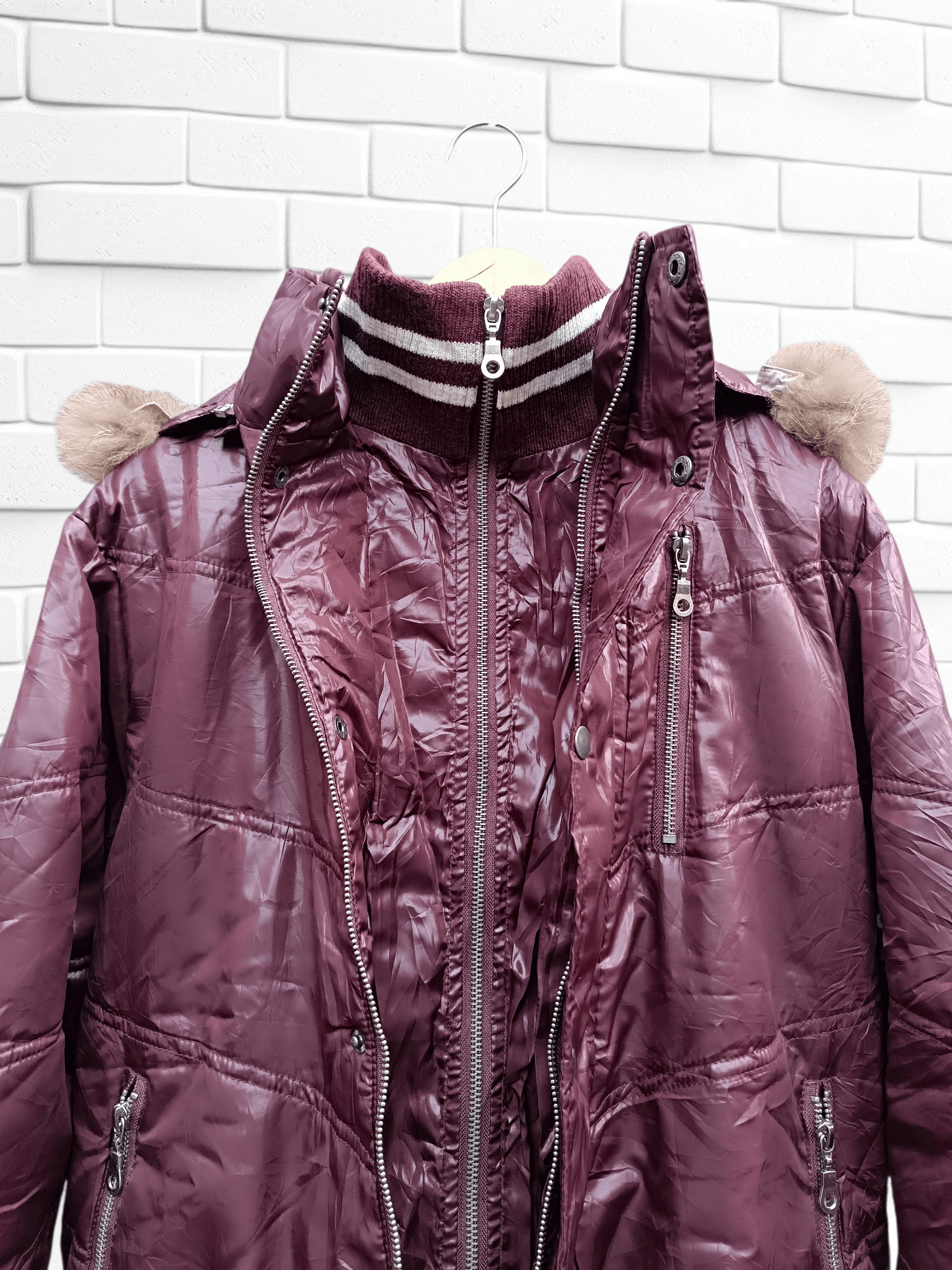 Japanese Brand Nylaus Design Fur Puffer Down Jacket Double Layer Size US L / EU 52-54 / 3 - 2 Thumbnail