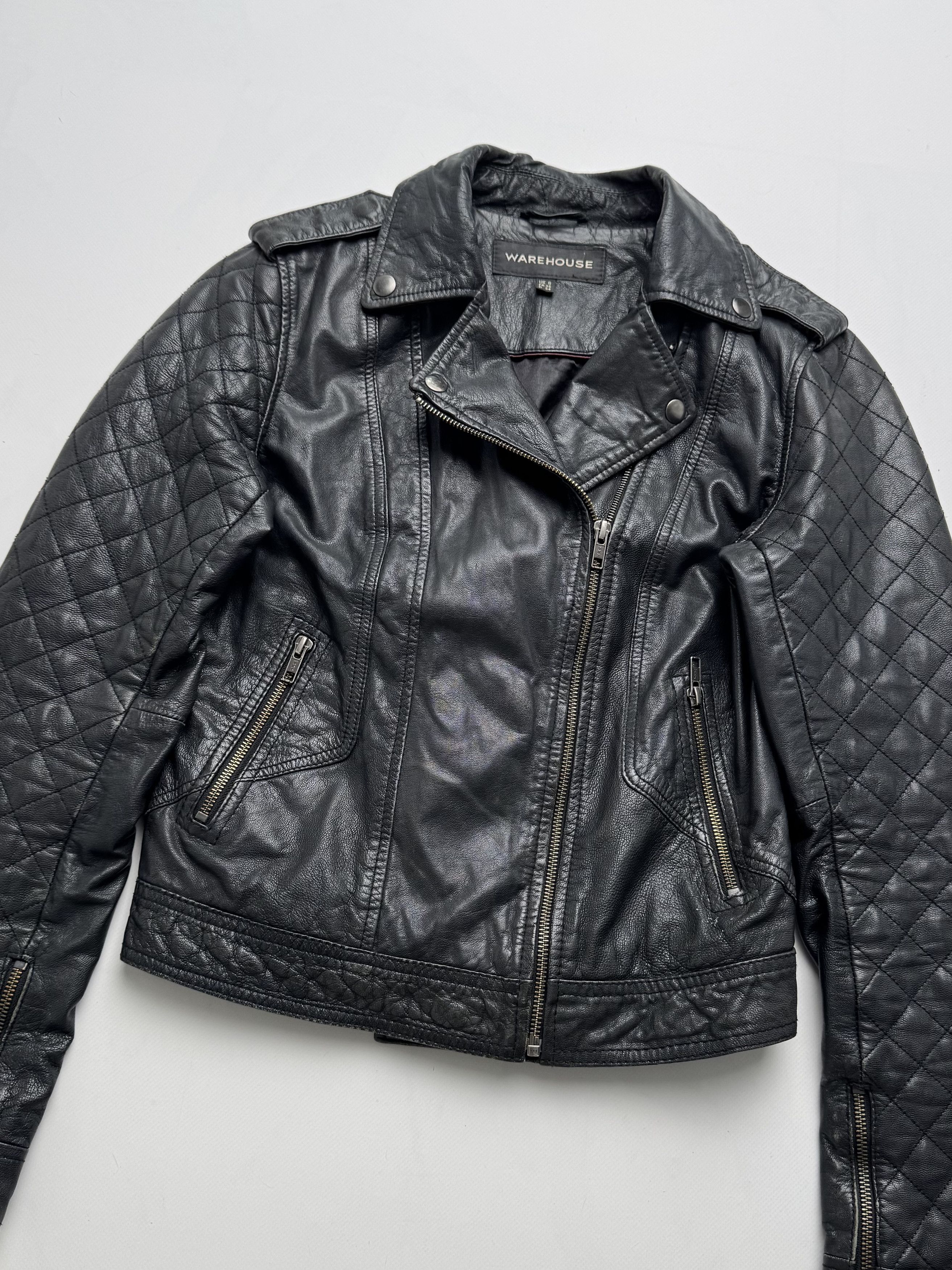 Vintage Vintage Cropped Leather Jacket B8(V403)E2 Size S / US 4 / IT 40 - 2 Thumbnail