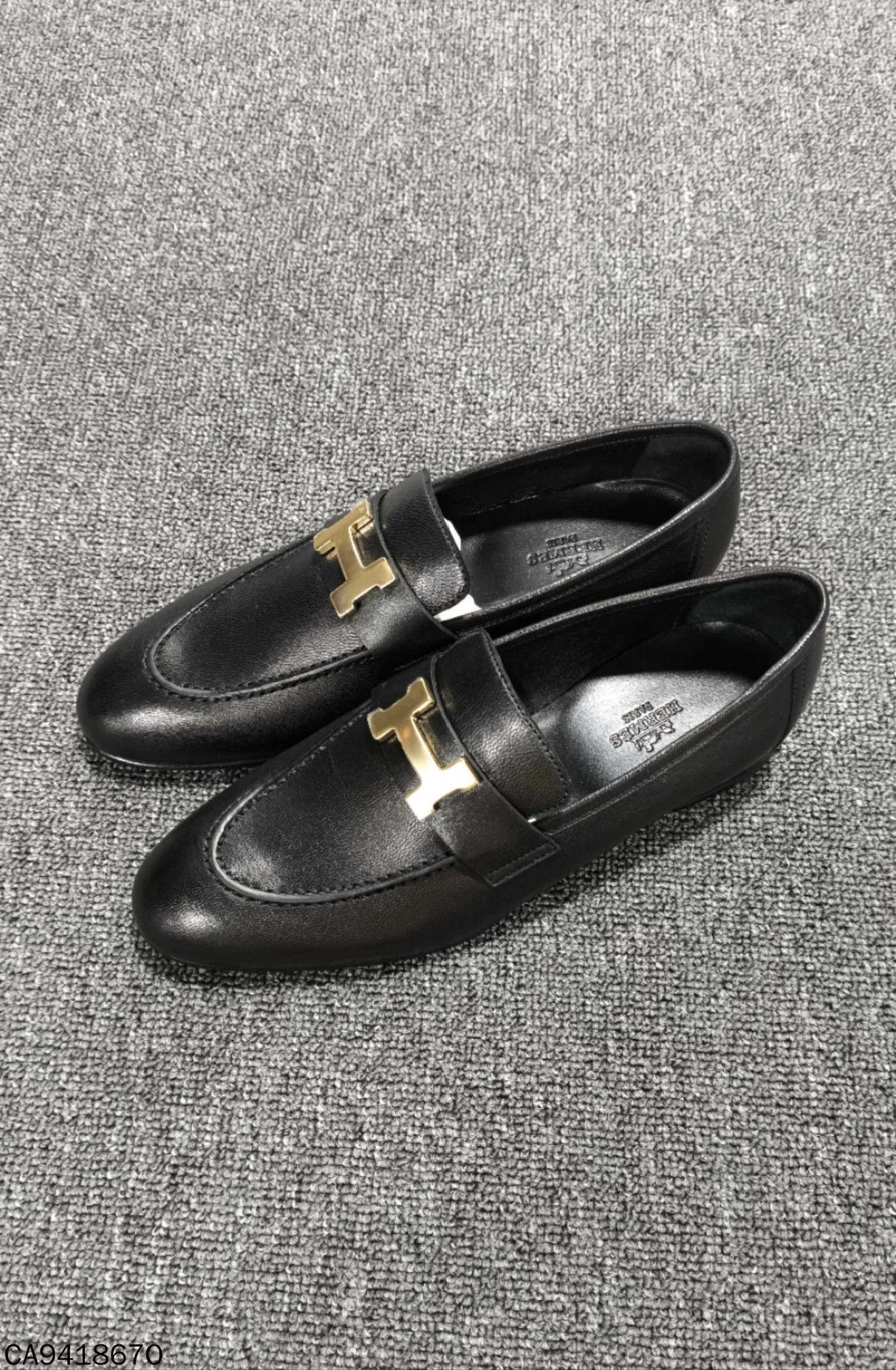Hermes Hermes calfskin black gold sneakers new size 37 Size US 6 / IT 36 - 1 Thumbnail