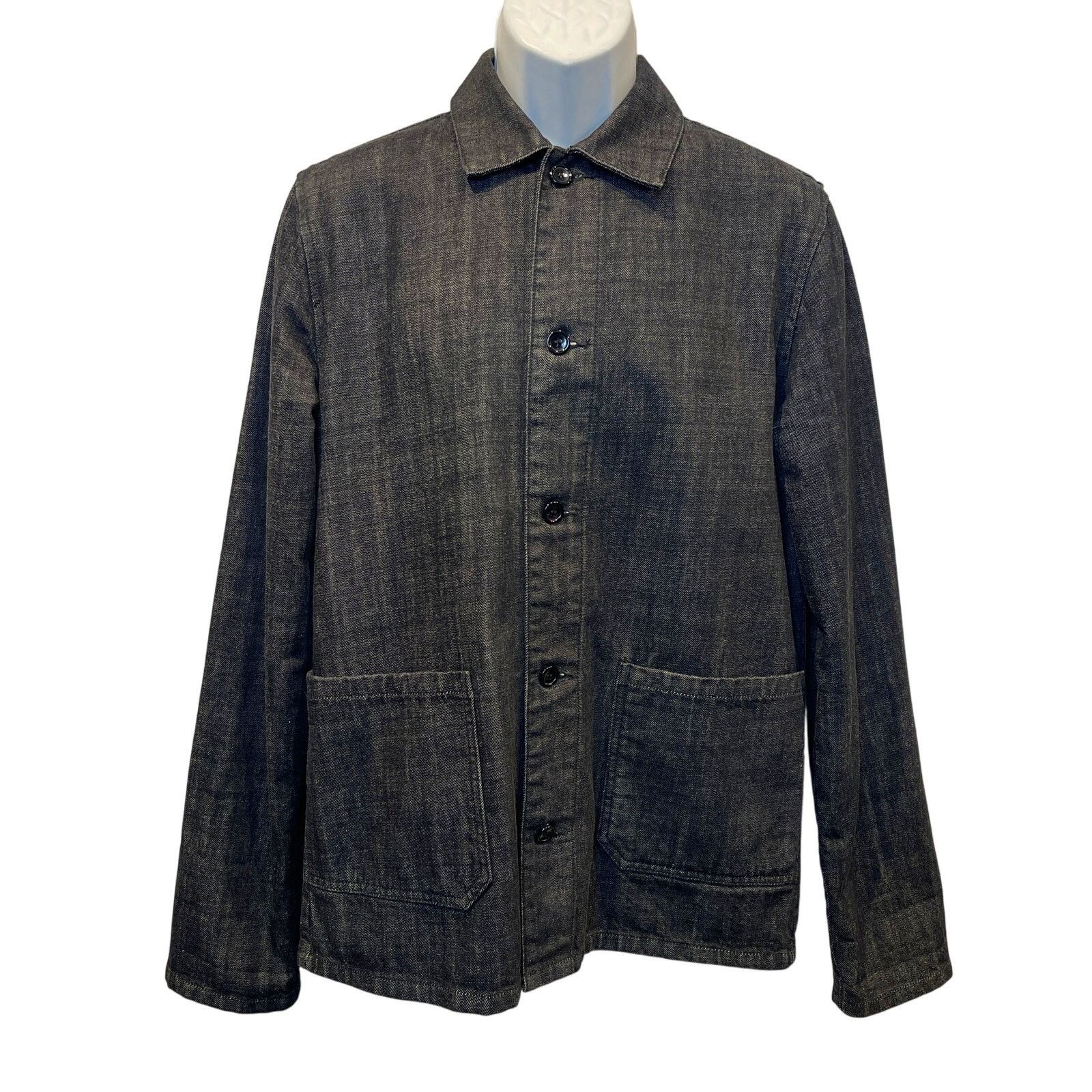 A.P.C. A.P.C. Men's Black Denim Chore Coat Size Small EUC Size US S / EU 44-46 / 1 - 1 Thumbnail