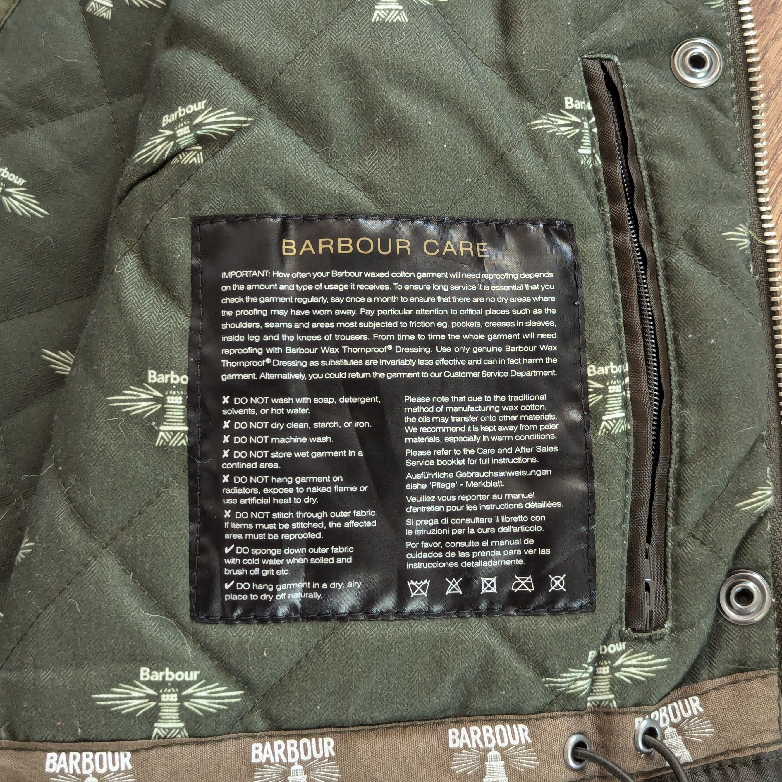 Barbour Barbour Rhossili Wax Jacket Waxed Cotton England Style Green Size M / US 6-8 / IT 42-44 - 15 Thumbnail
