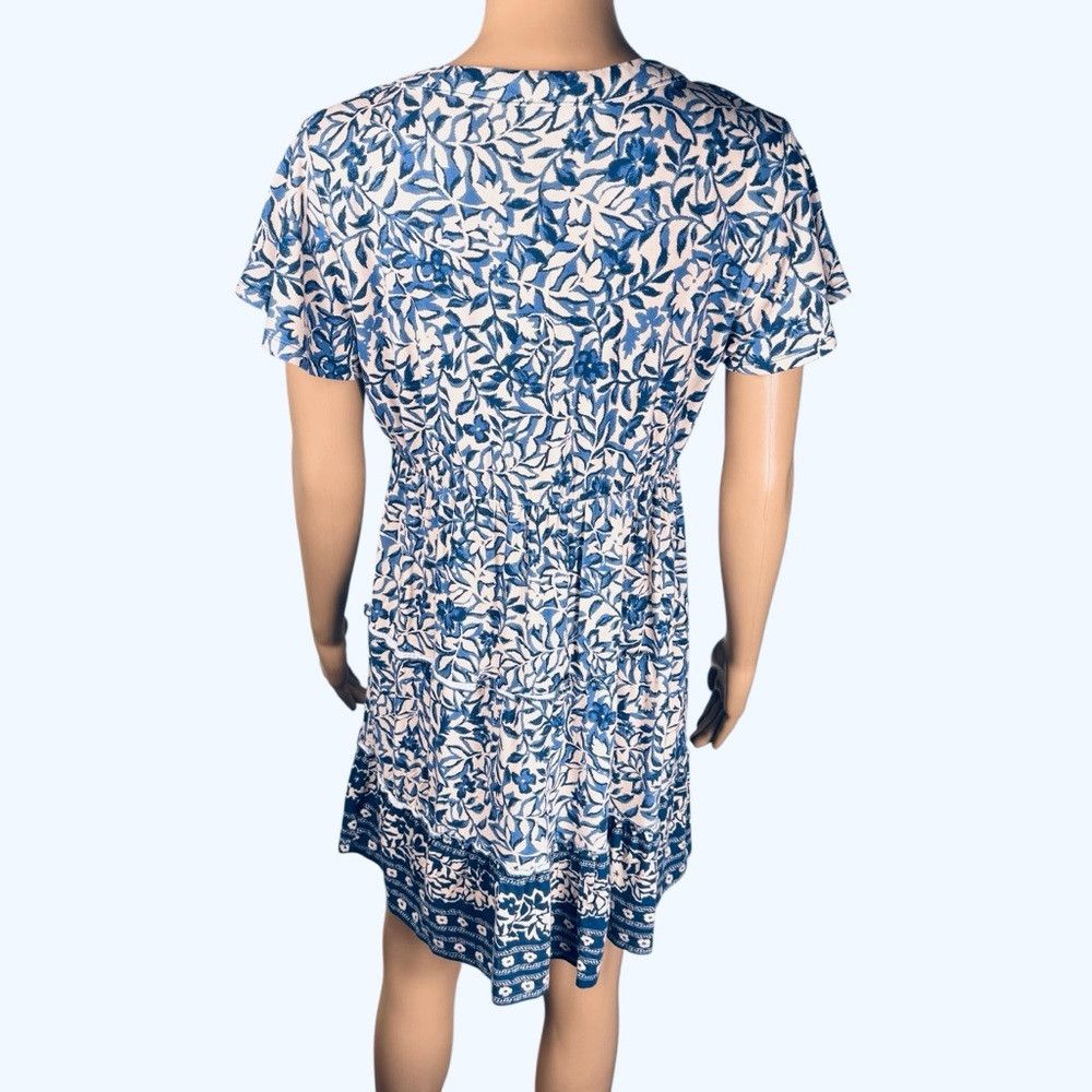 Lucky Brand NWT New Lucky Brand Floral Rayon Mini Dress Size L Petite Size L / US 10 / IT 46 - 4 Thumbnail