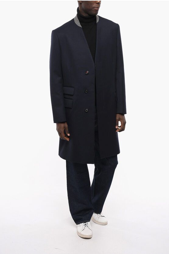 Maison Margiela o1y1124 Single Breasted Coat in Blue Size US M / EU 48-50 / 2 - 4 Thumbnail