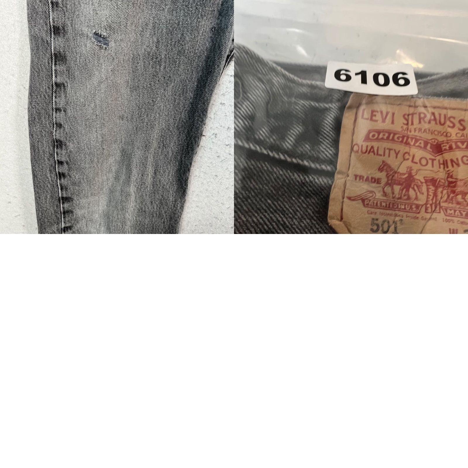 Levi's VTG Levi's 501 Mens Jeans Gray denim Straight Leg 31 x 30 Regular Inseam 30 Cotton 5-Pocket Size US 31 - 9 Thumbnail
