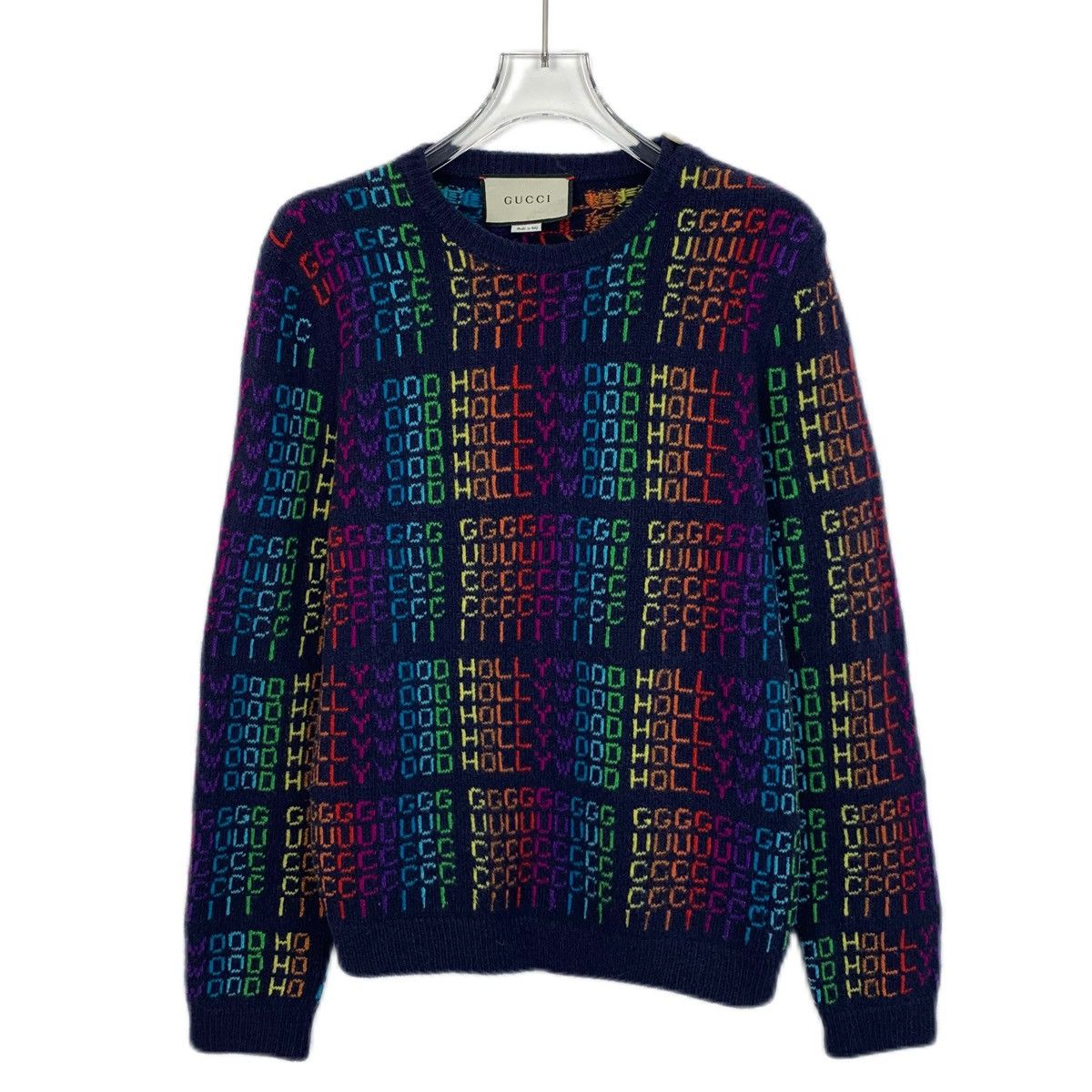 Gucci Gucci Color-block Logo Letter Long Sleeve Knit Sweater K26WX Size S / US 4 / IT 40 - 1 Thumbnail