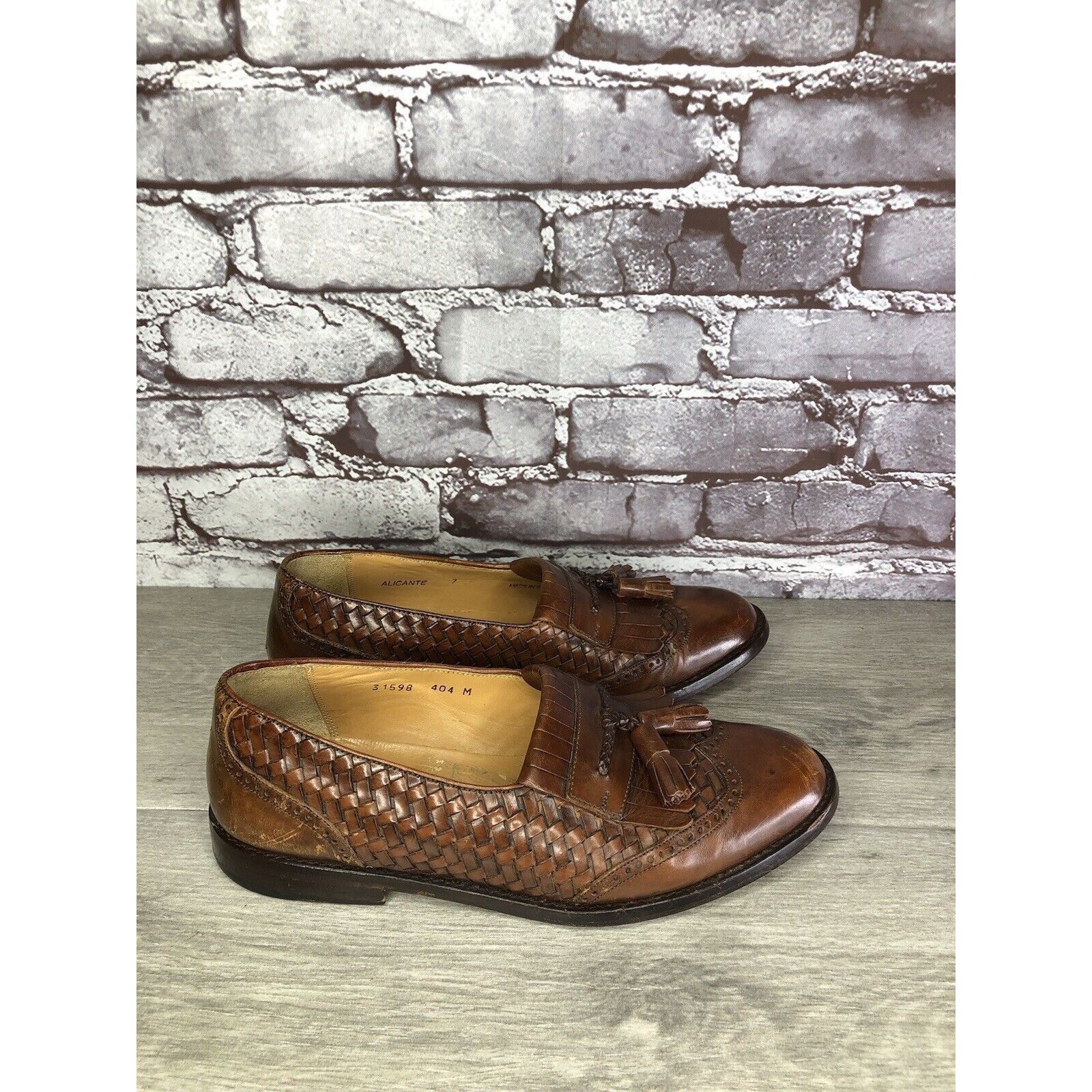 Mezlan Mezlan Alicante Brown Weave Leather Kiltie Tassel Dress Shoe Size US 7 / EU 40 - 3 Thumbnail