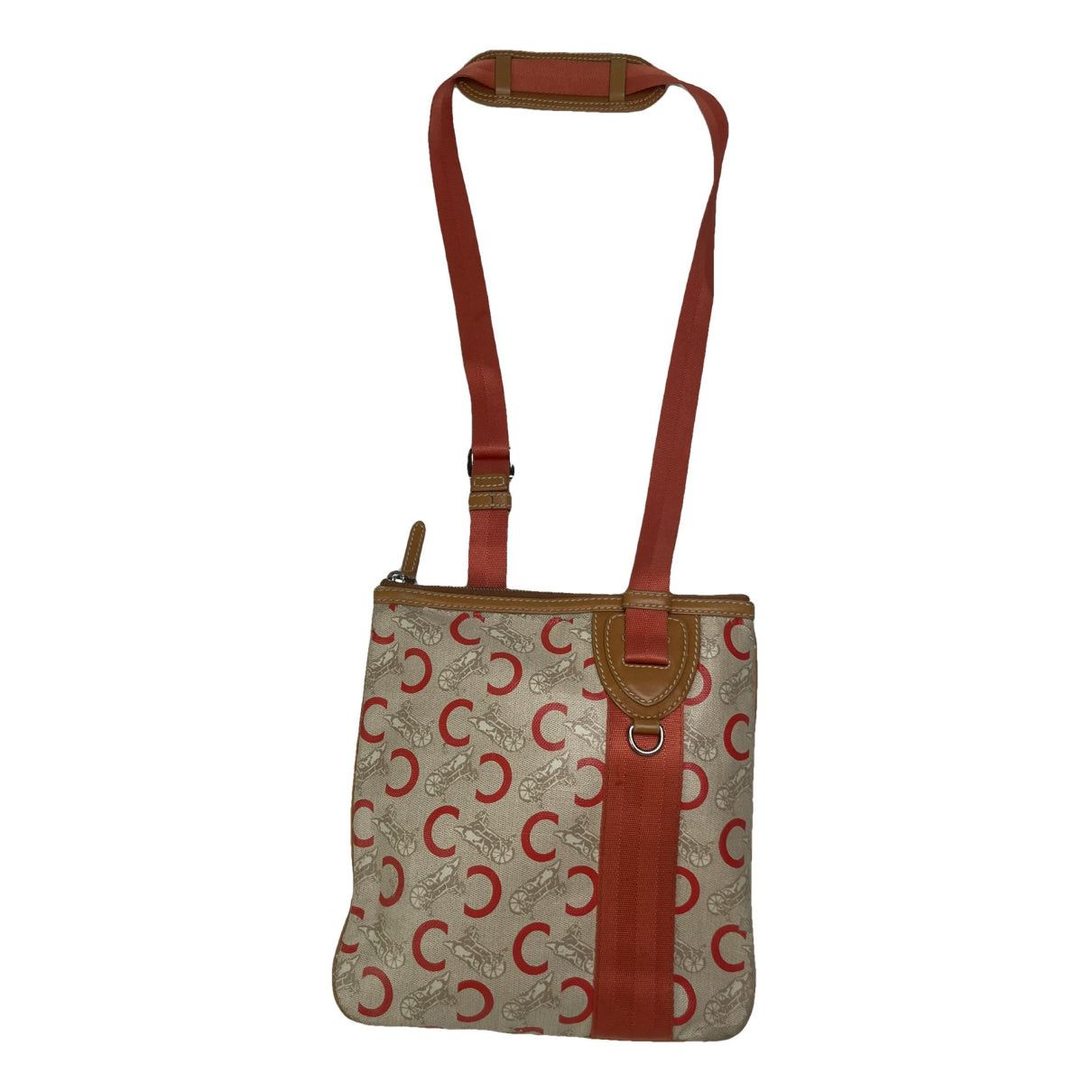 Celine Triomphe Orange Cotton Handbag Size ONE SIZE - 1 Thumbnail