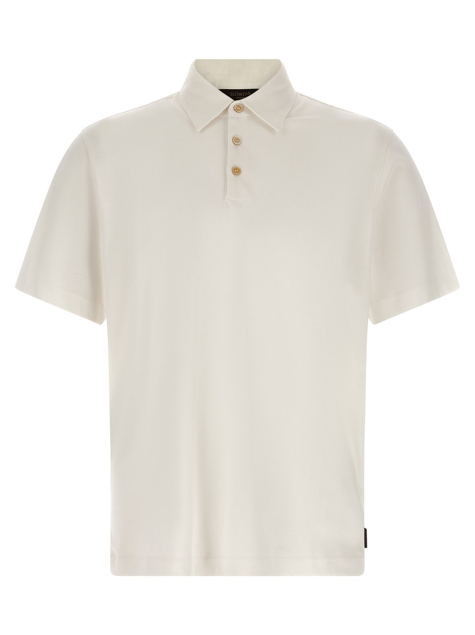 Cotton silk polo shirt