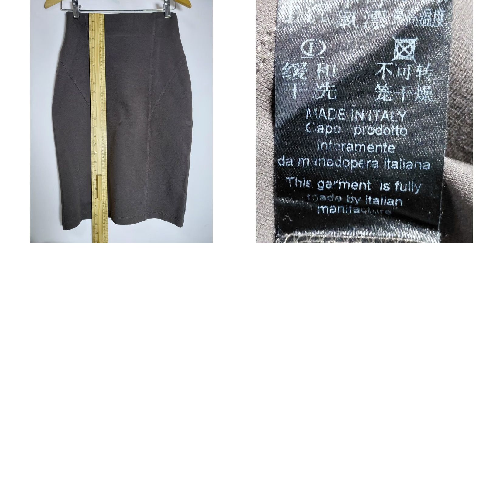 D.Exterior D. EXTERIOR Italy Viscose Blend Skirt Brown Solid 40 Size Size 27" / US 4 / IT 40 - 8 Thumbnail