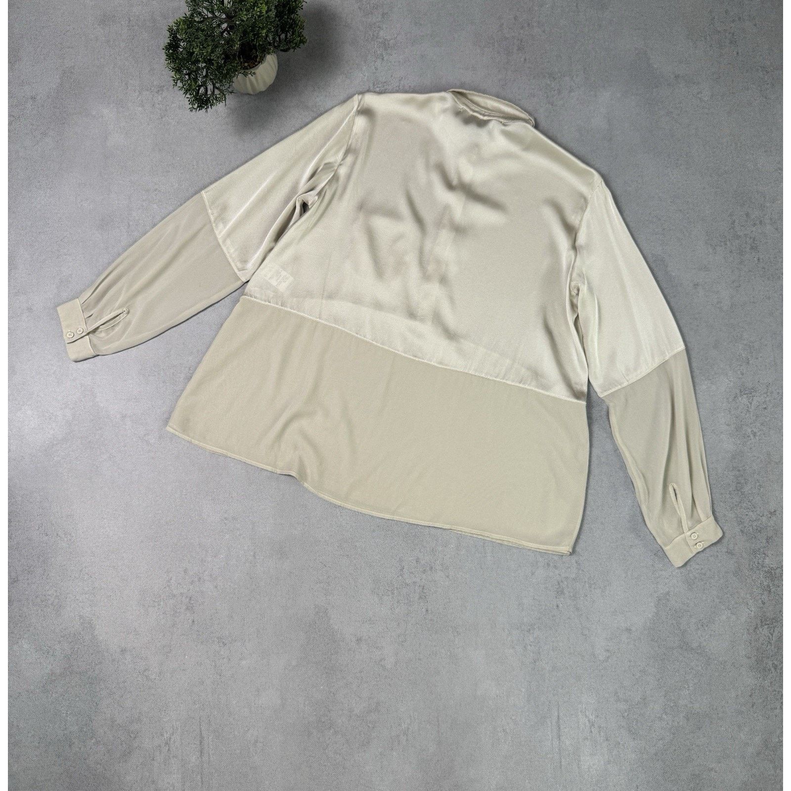 Transit Transit Par Such Beige Silk Super Lightweight Blouse Sz 4 Size S / US 4 / IT 40 - 17 Thumbnail