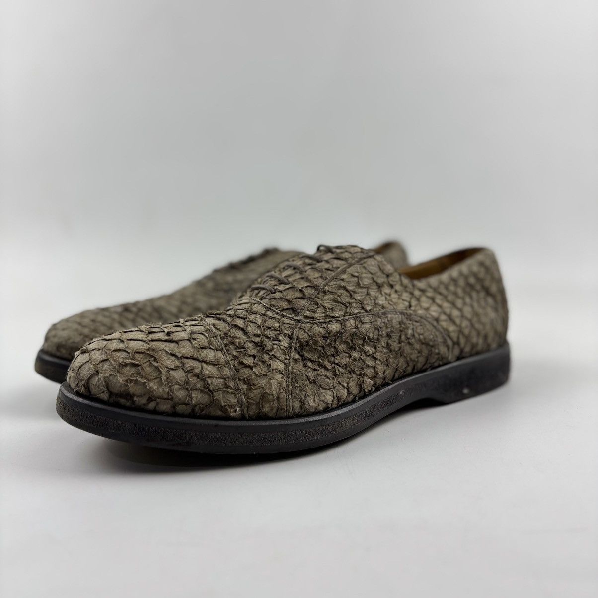 Giorgio Armani Giorgo Armani Pirarucu Oxford Shoes Size US 7 / EU 40 - 2 Thumbnail