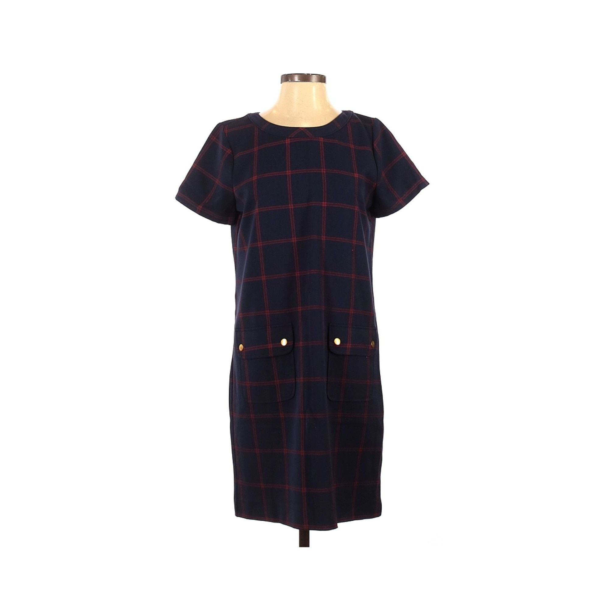 Other J.Crew Factory Navy Blue Red Checkered Gold Buttons on Pocke Size S / US 4 / IT 40 - 1 Thumbnail