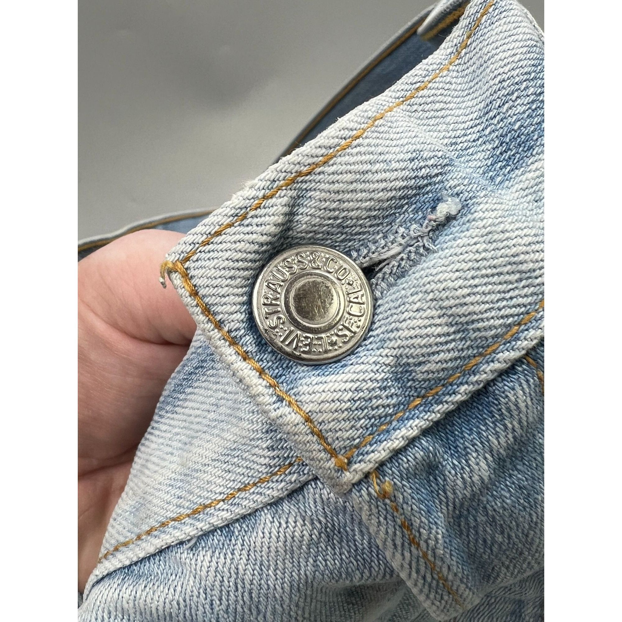 Levi's Levi’s 501 Acid Light Wash Denim Jeans Pants (Y0897) Size US 36 / EU 52 - 5 Thumbnail