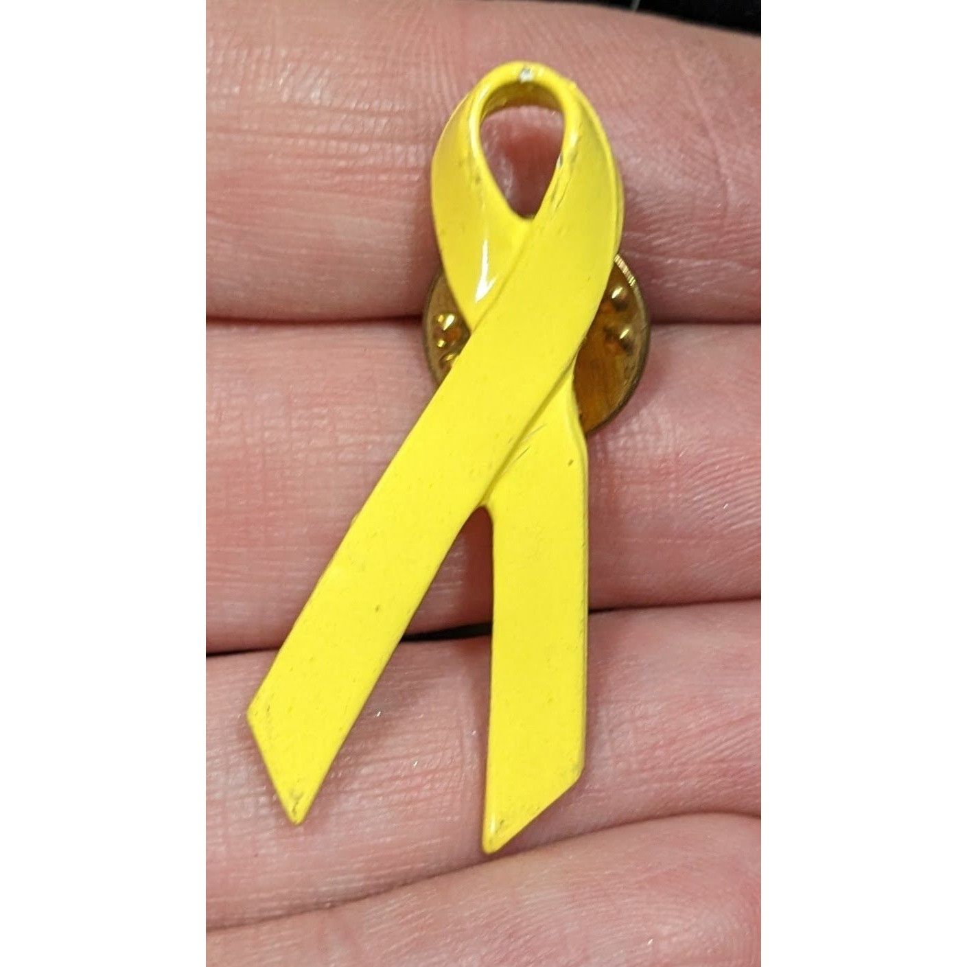 Other Yellow Ribbon Enamel Over Metal Lapel Pin Size ONE SIZE - 3 Thumbnail