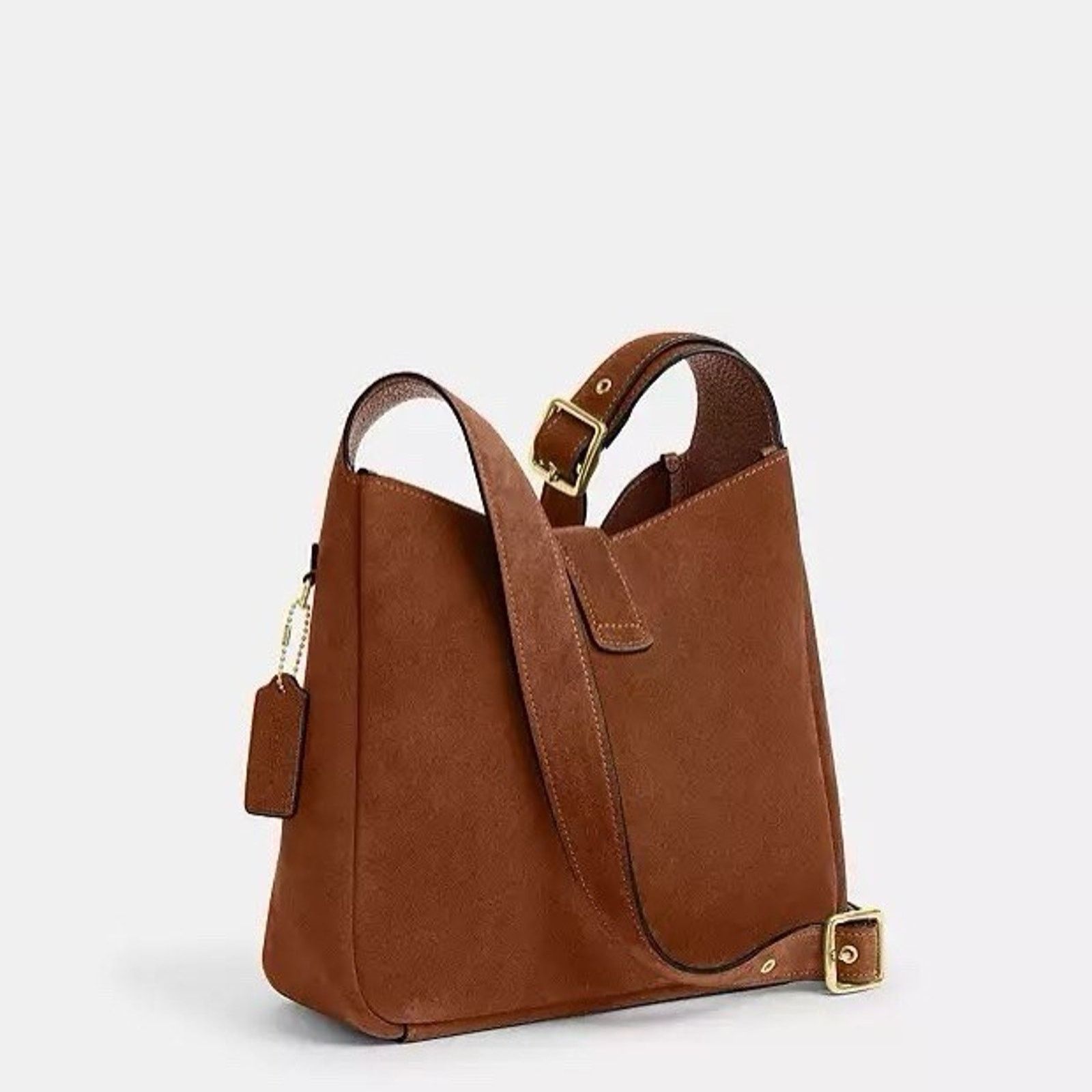 Coach NWT Coach Hadley Convertible Bag CCG43 suede/Gold/Sienna Size ONE SIZE - 8 Thumbnail